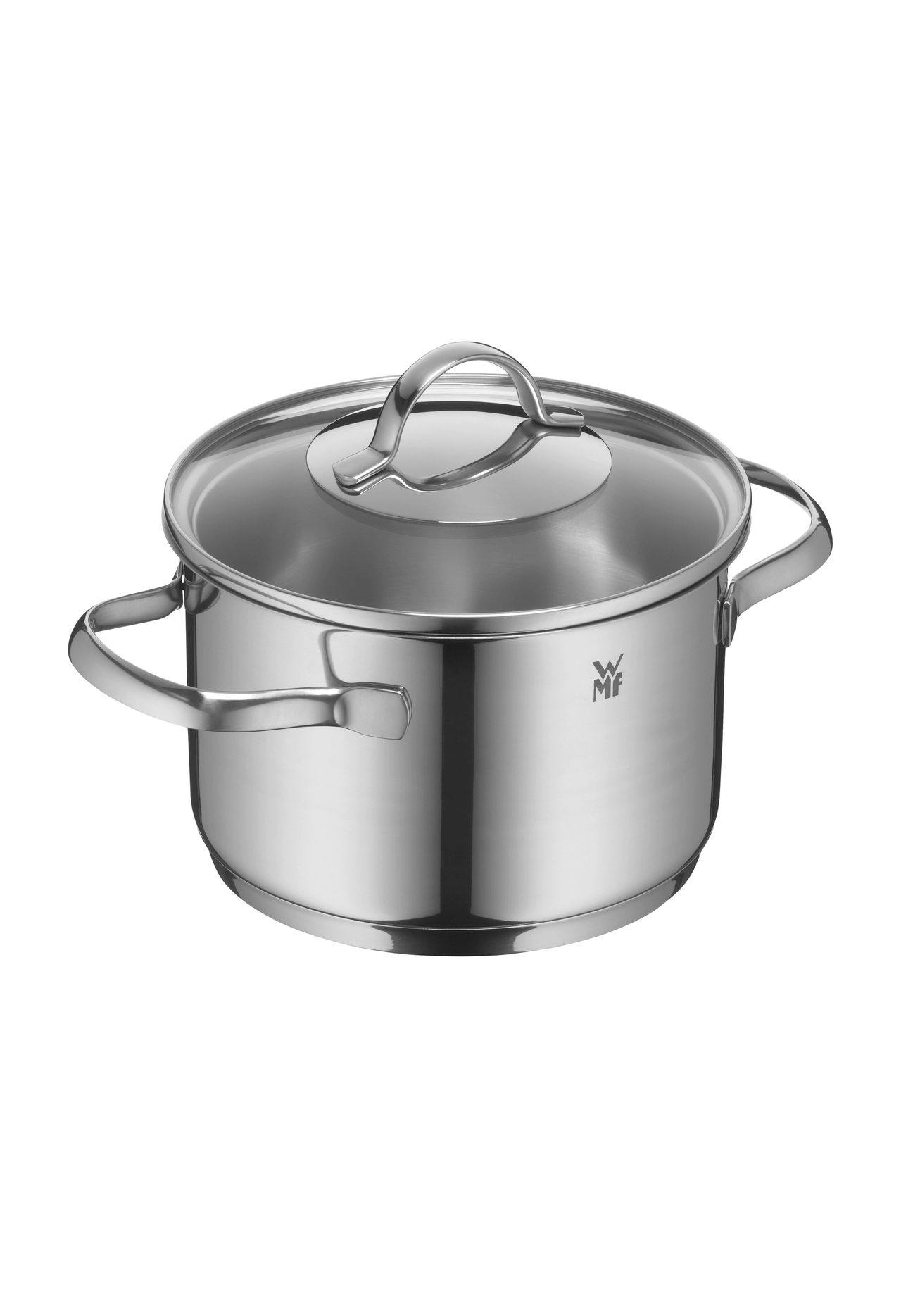 WMF Fleischtopf, Glasdeckel, silber