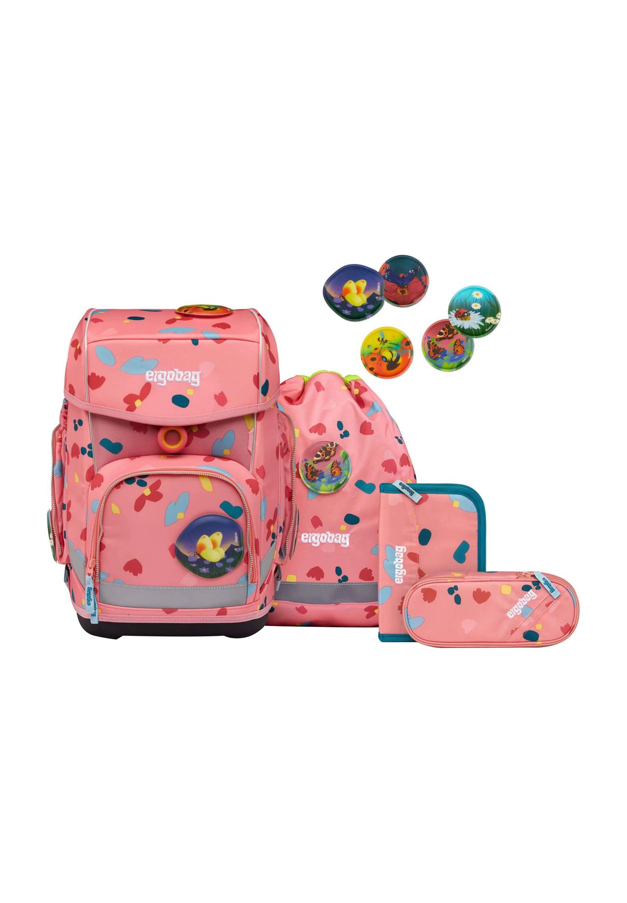 ergobag Schulranzen-Set 'Cubo', 5-tlg., rosa, 99
