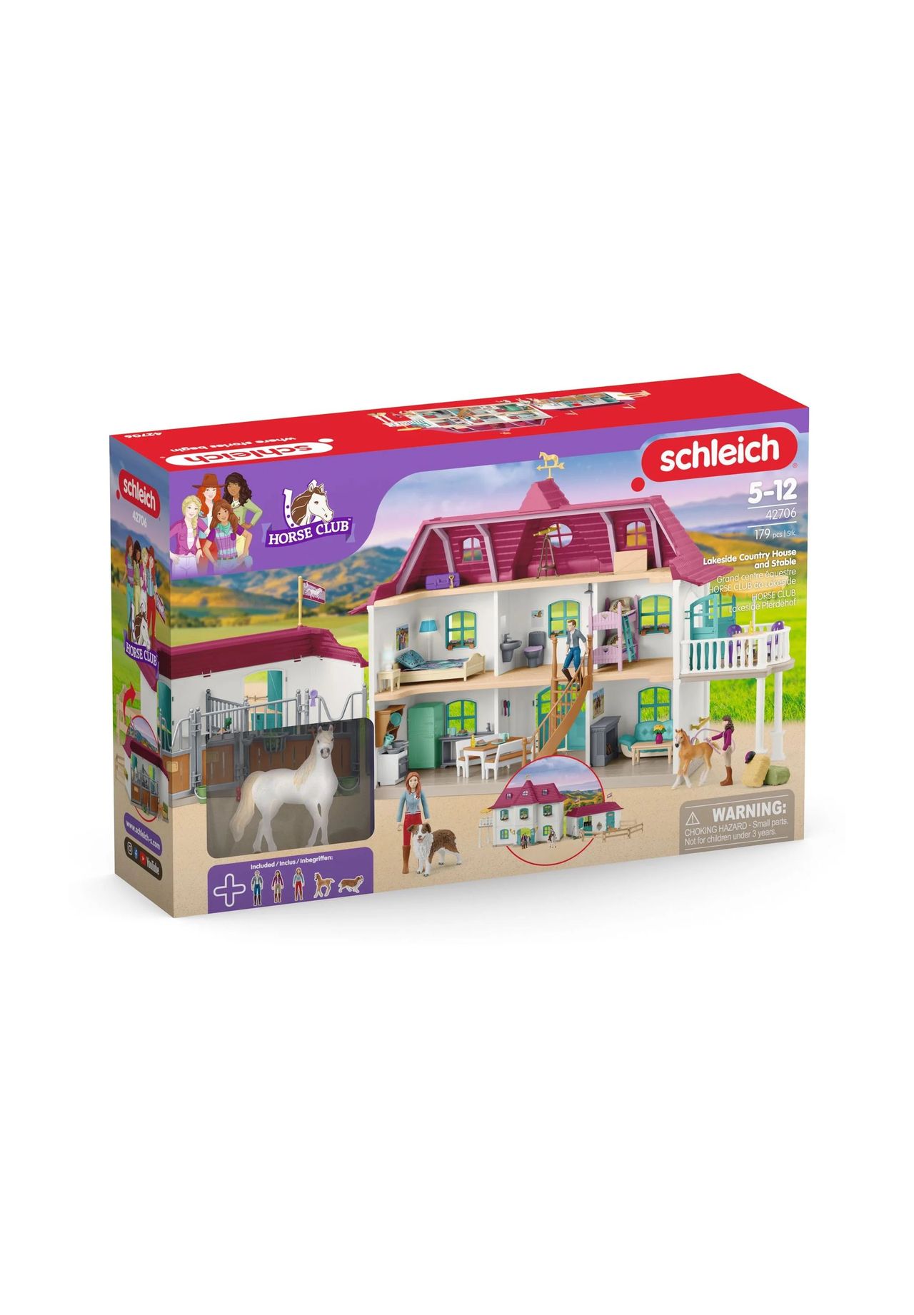 schleich® Horse Club - Countryhaus und Pferdestall 42706, BUNT, 99