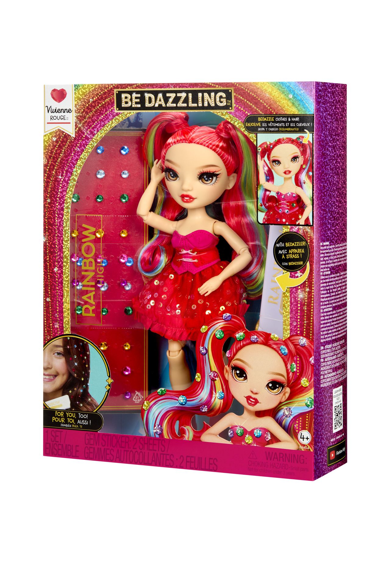 RAINBOW HIGH™ Puppe 'BeDazzling Vivienne Rouge', rot, 99
