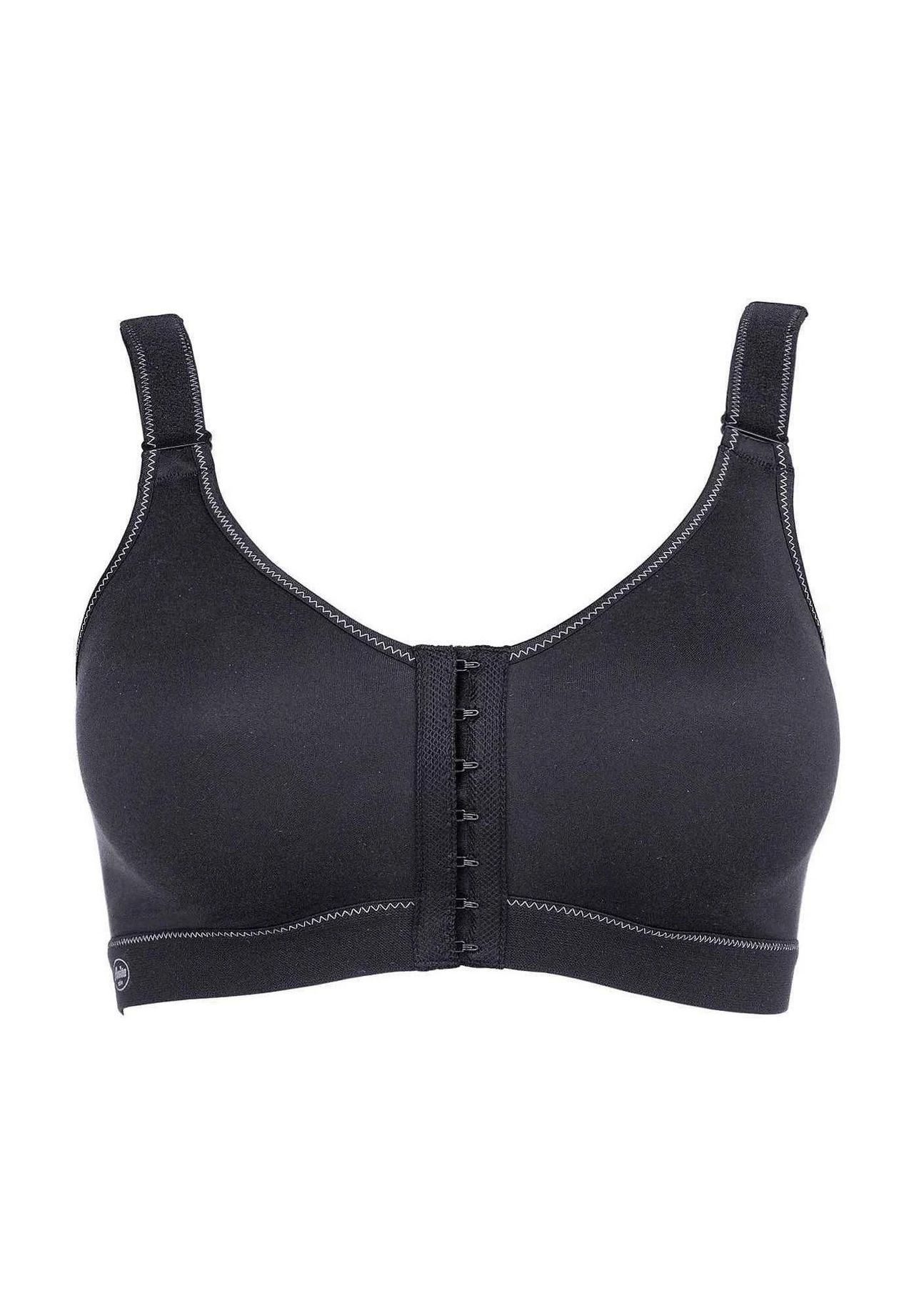 Anita Frontline Open Sport-BH, bügellos, Vorderverschluss, für Damen, schwarz, 75A