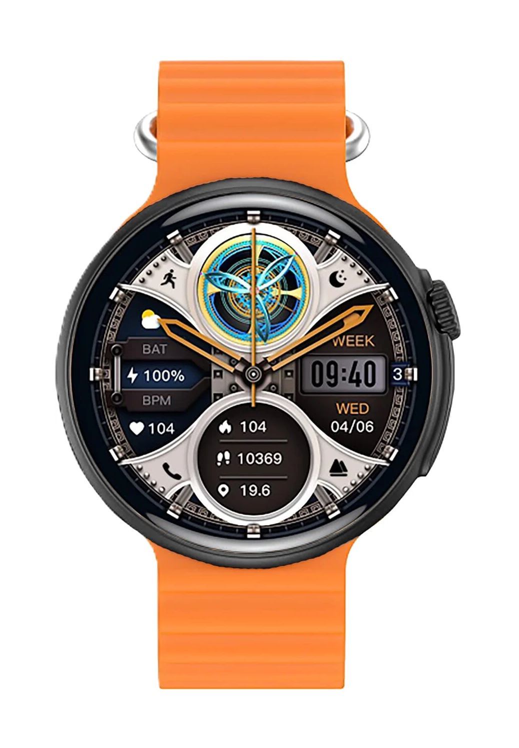 Atlanta Smartwatch-Set '9741/12', Touchscreen-Smartwatch, Wechselarmbänder, ORANGE