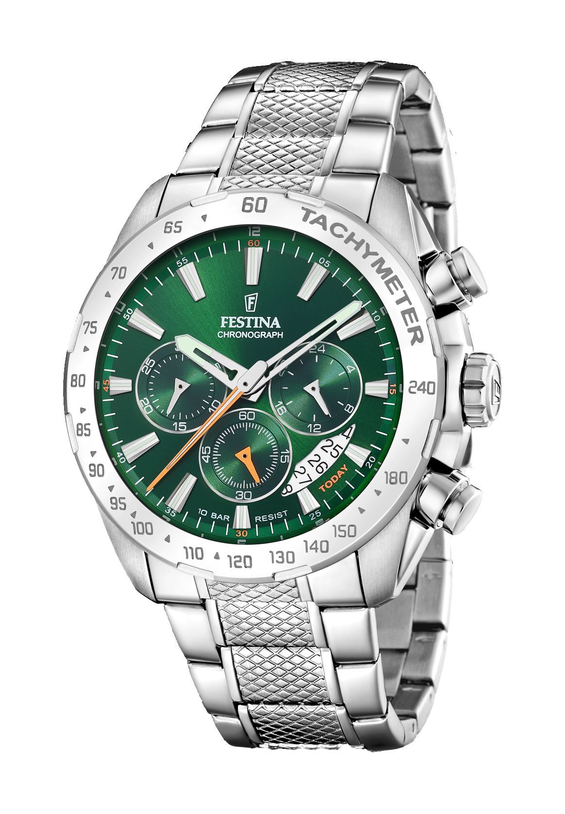 FESTINA Herren Chronograph 'F20668', GRÜN/SILBER