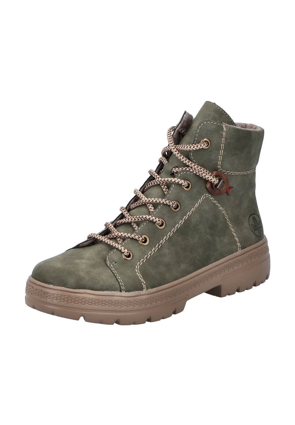 rieker Winterstiefeletten, Blockabsatz, gefüttert, für Damen, grün, 39