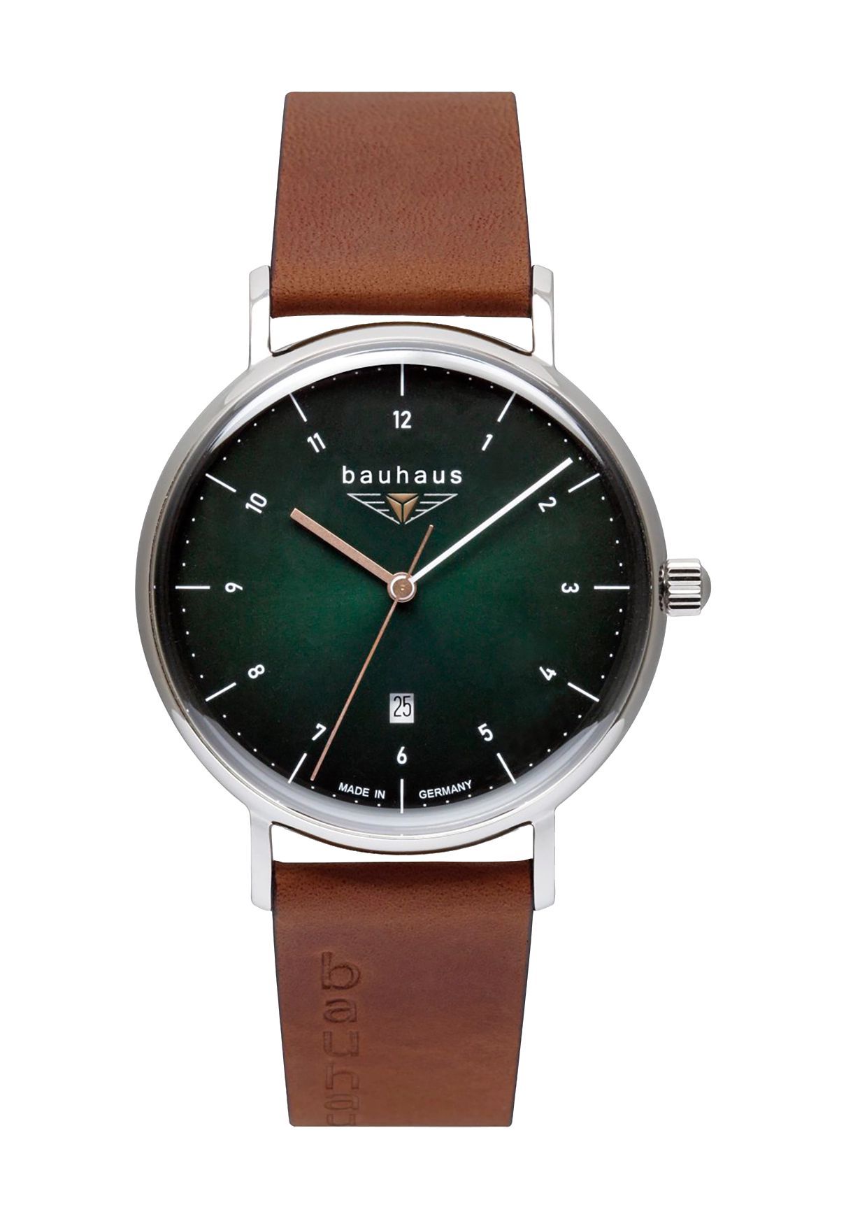 IRON ANNIE Herrenuhr 'Bauhaus 21404', silber/braun