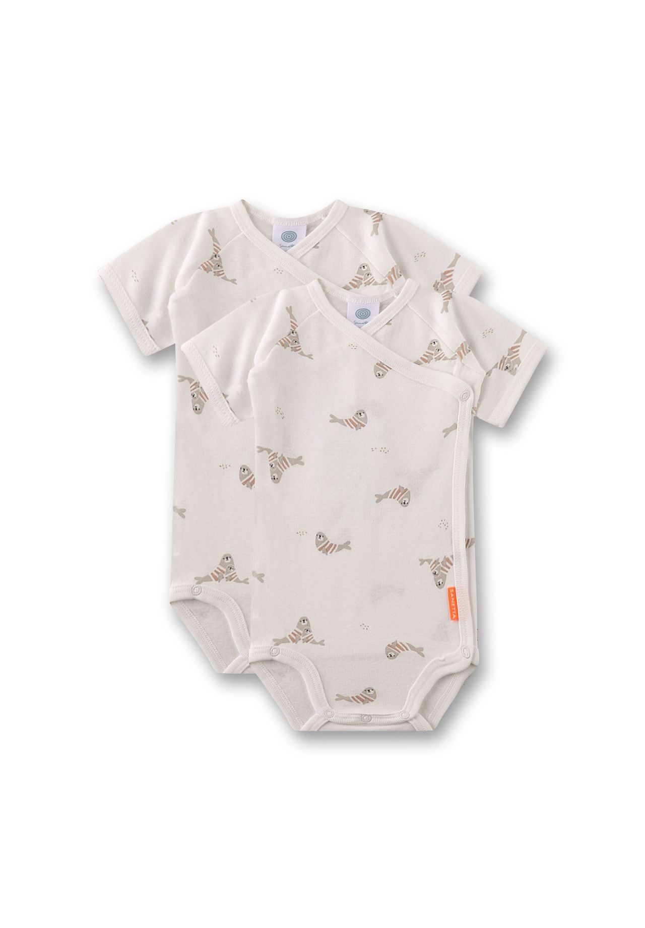 Sanetta Bodys, 2er-Pack, nahtlos, für Kinder, beige, 50