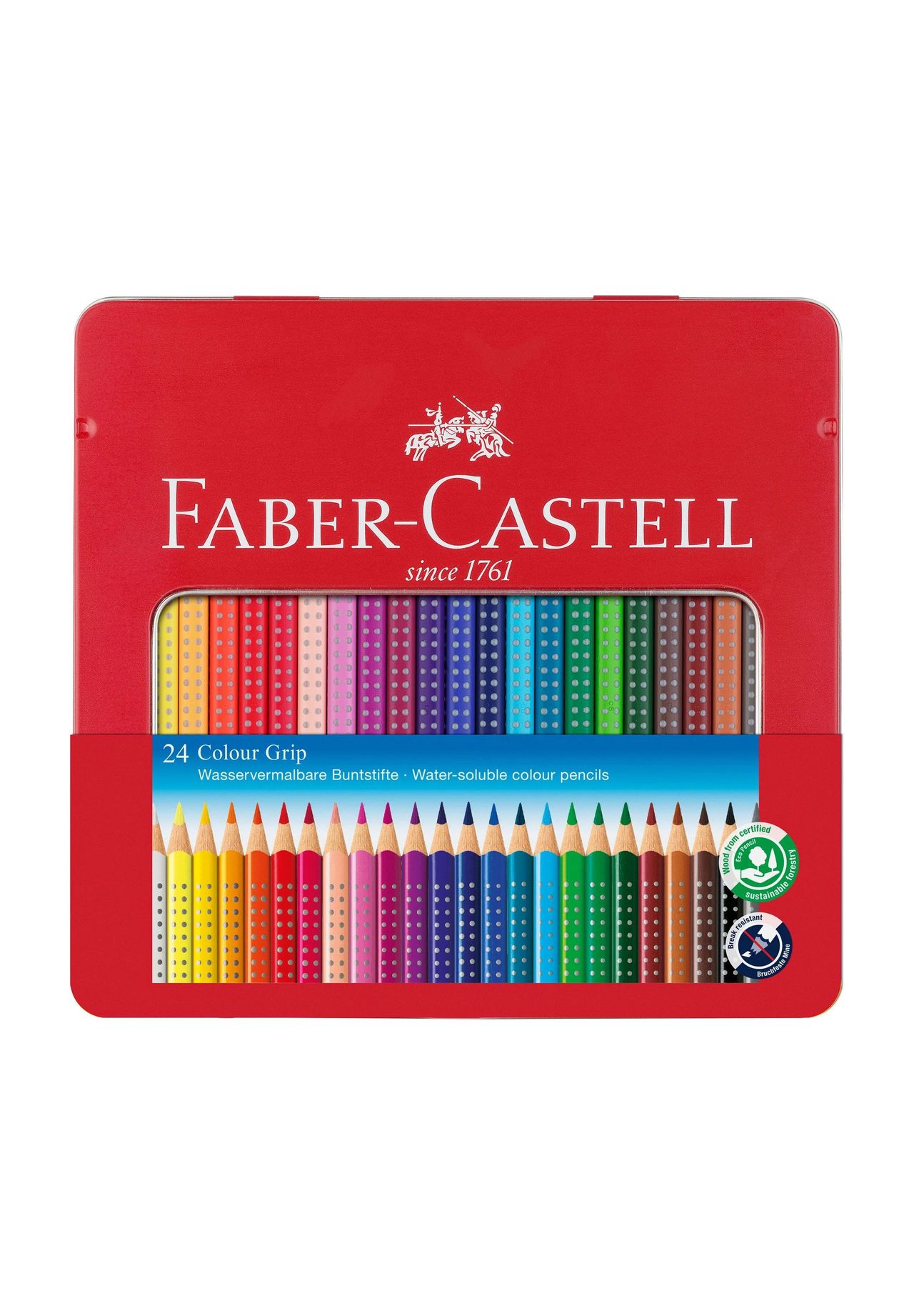 Faber-Castell Buntstifte 'Colour Grip', 24er-Set, mehrfarbig