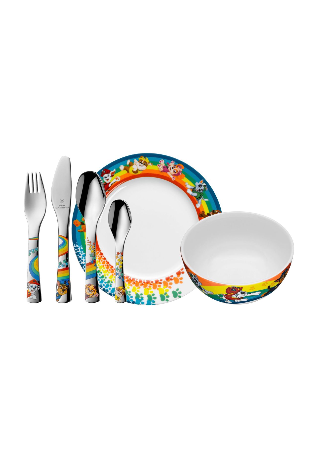 WMF Kinder Geschirr- und Besteck-Set 'Paw Patrol', 6 teilig, mehrfarbig