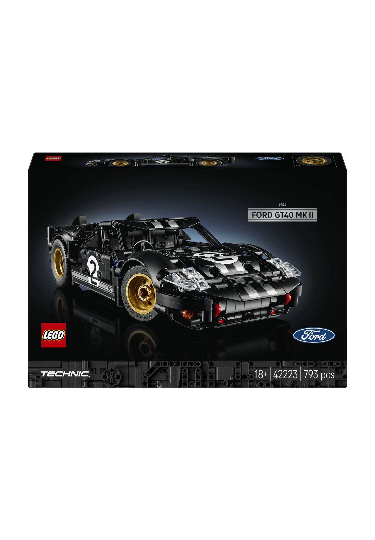 LEGO® Technic - 42223 1966 Ford GT40 MKII Rennwagen, 152 MEHRFARBIG, 99
