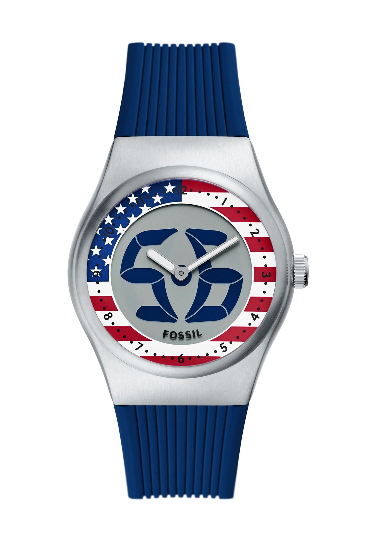 FOSSIL Herrenuhr World Flags Big Tic USA, 'LE1235', GRAU, 99
