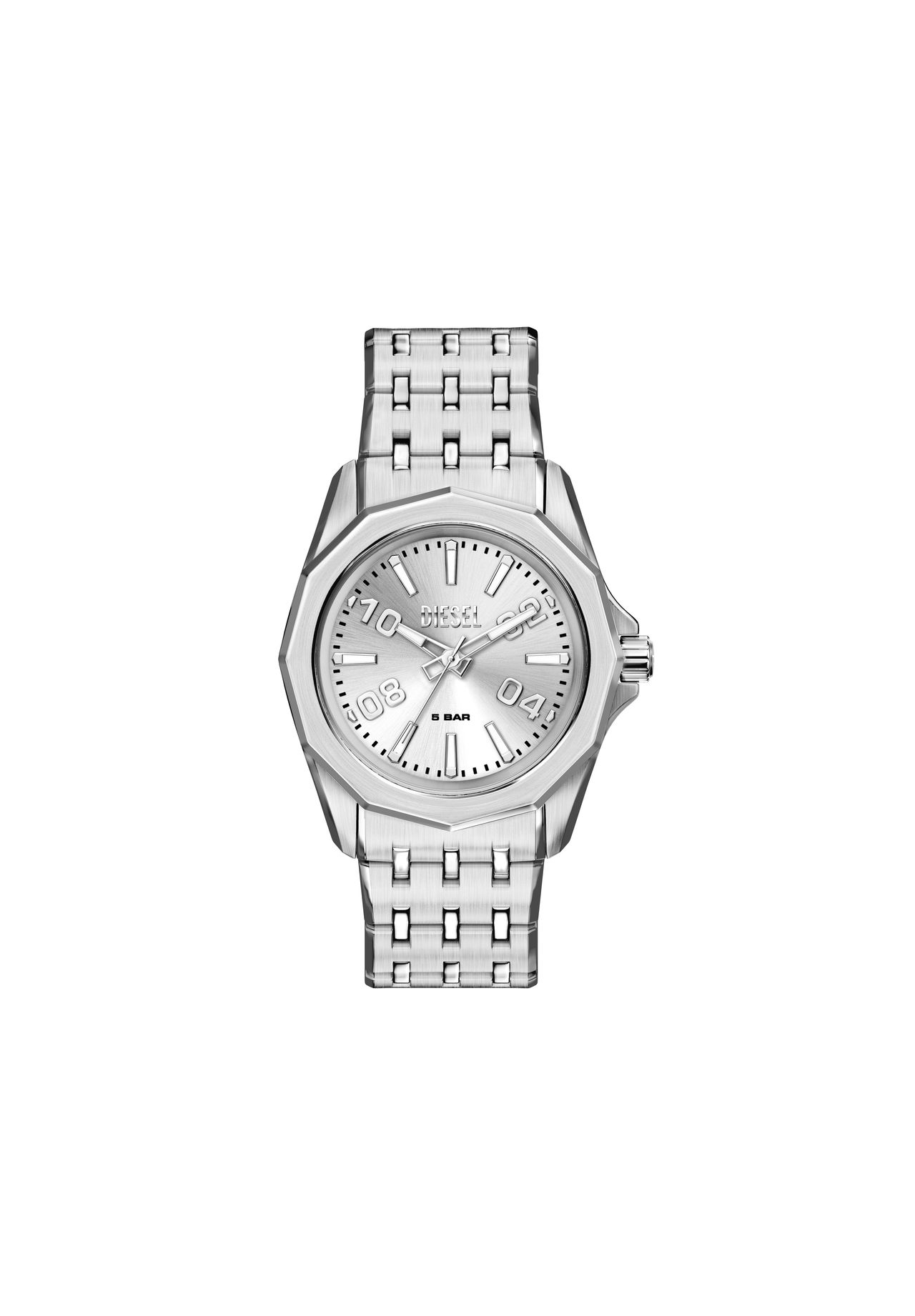 DIESEL® Diesel Herrenuhr Stinger mit drei Zeigern, Edelstahl, DZ2236, Silber, 99