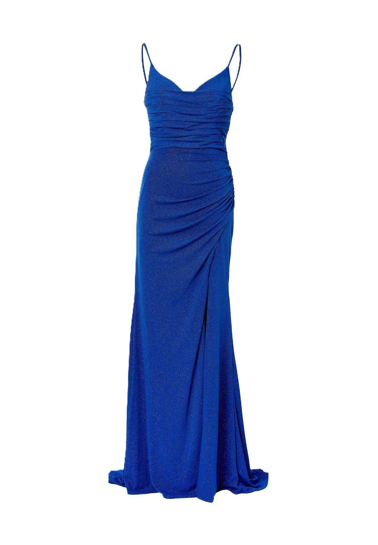 MASCARA© LONDON Abendkleid, lang, Raffung, für Damen, blau, 38