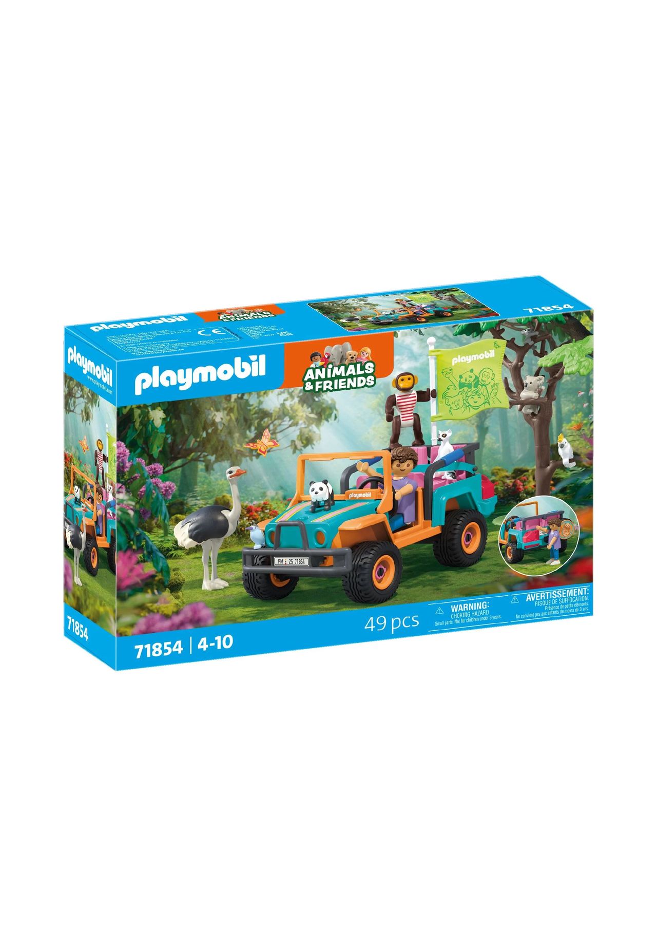 playmobil® Animals & Friends - Bunter Geländewagen 71854, 152 MEHRFARBIG, 99