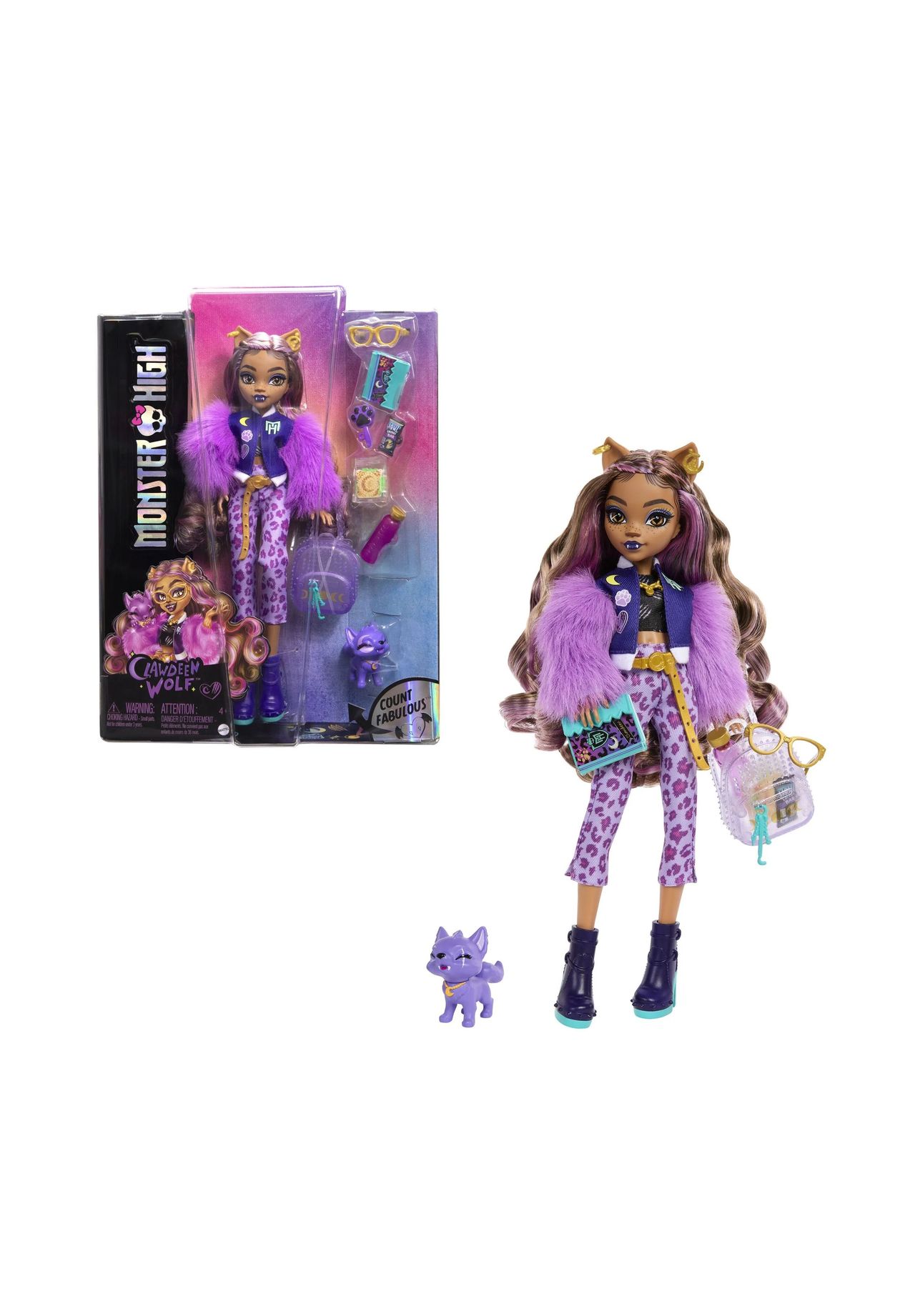 Monster High Puppe Refresh Clawdeen, mehrfarbig