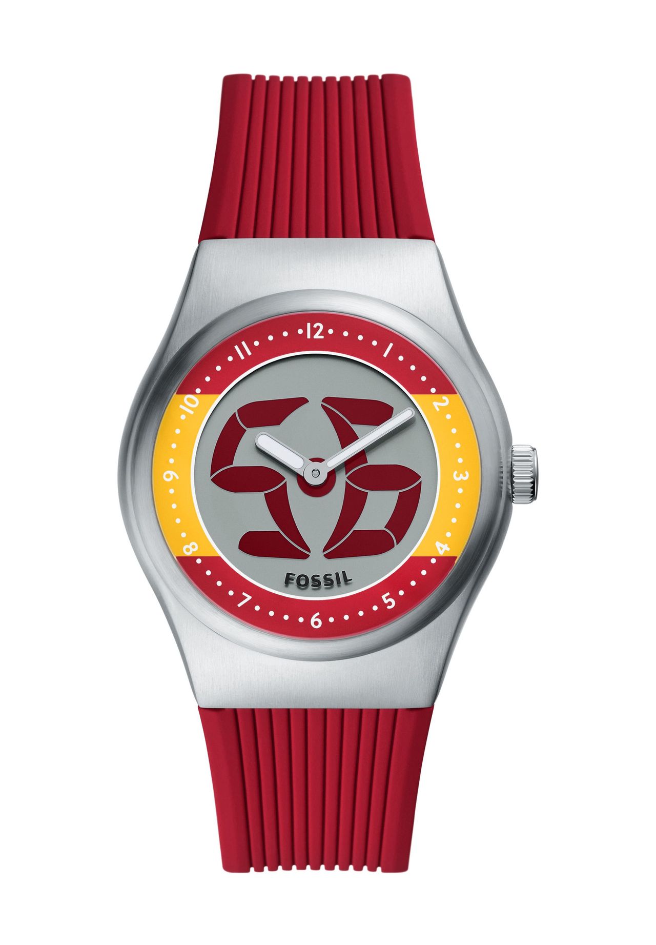 FOSSIL Herrenuhr World Flags Big Tic Spain 'LE1242', SILBER, 99