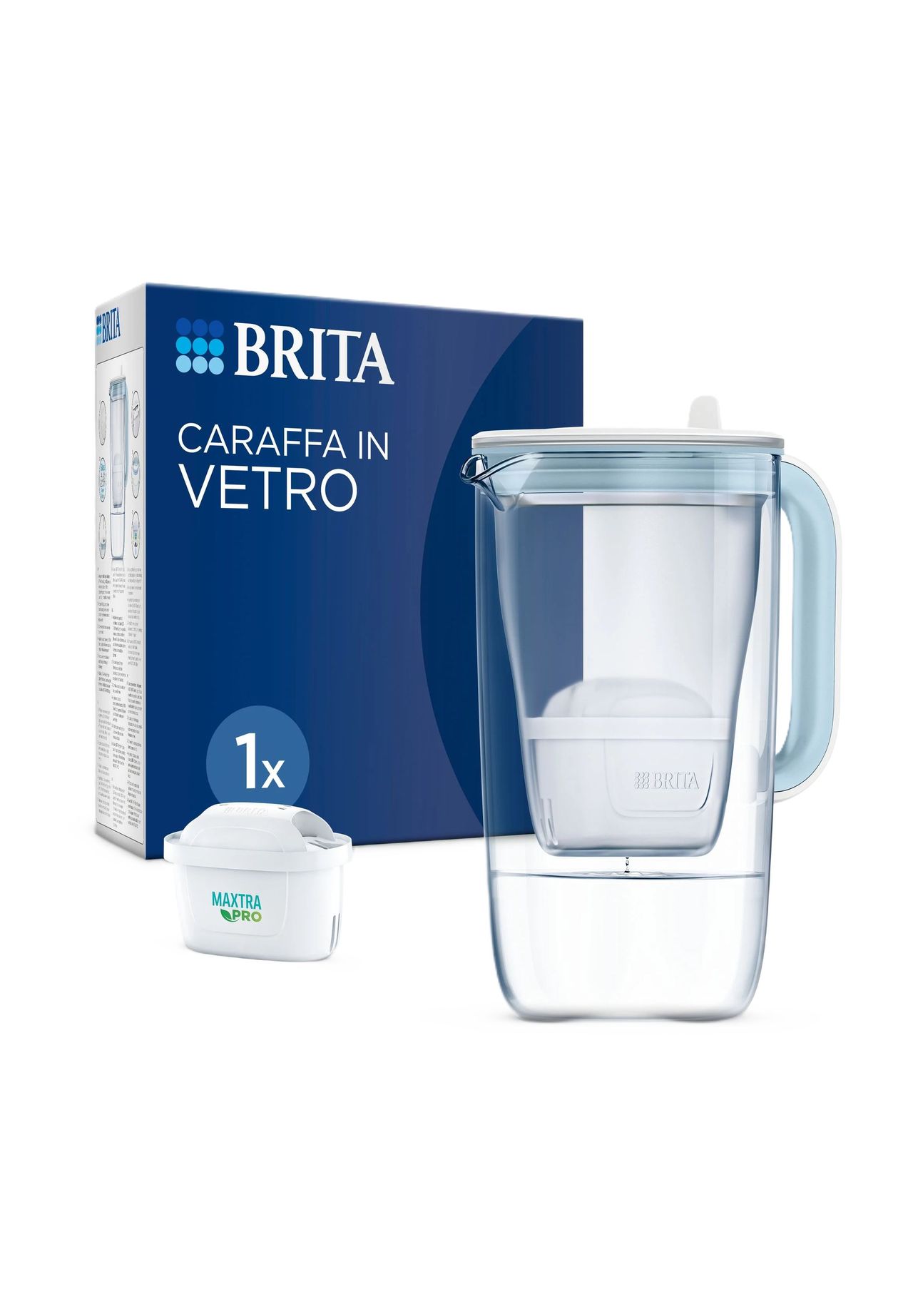 BRITA Wasserfilter-Glaskanne, transparent