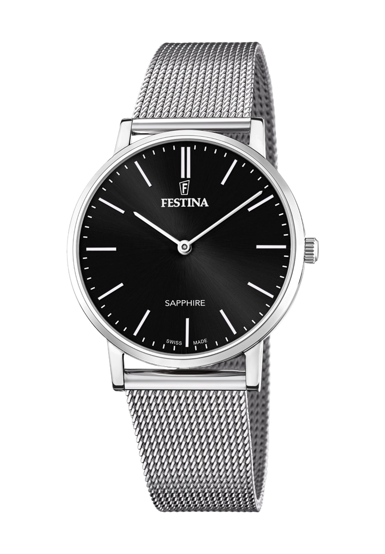 FESTINA Damen Armbanduhr 'F20014', SILBER/SCHWARZ