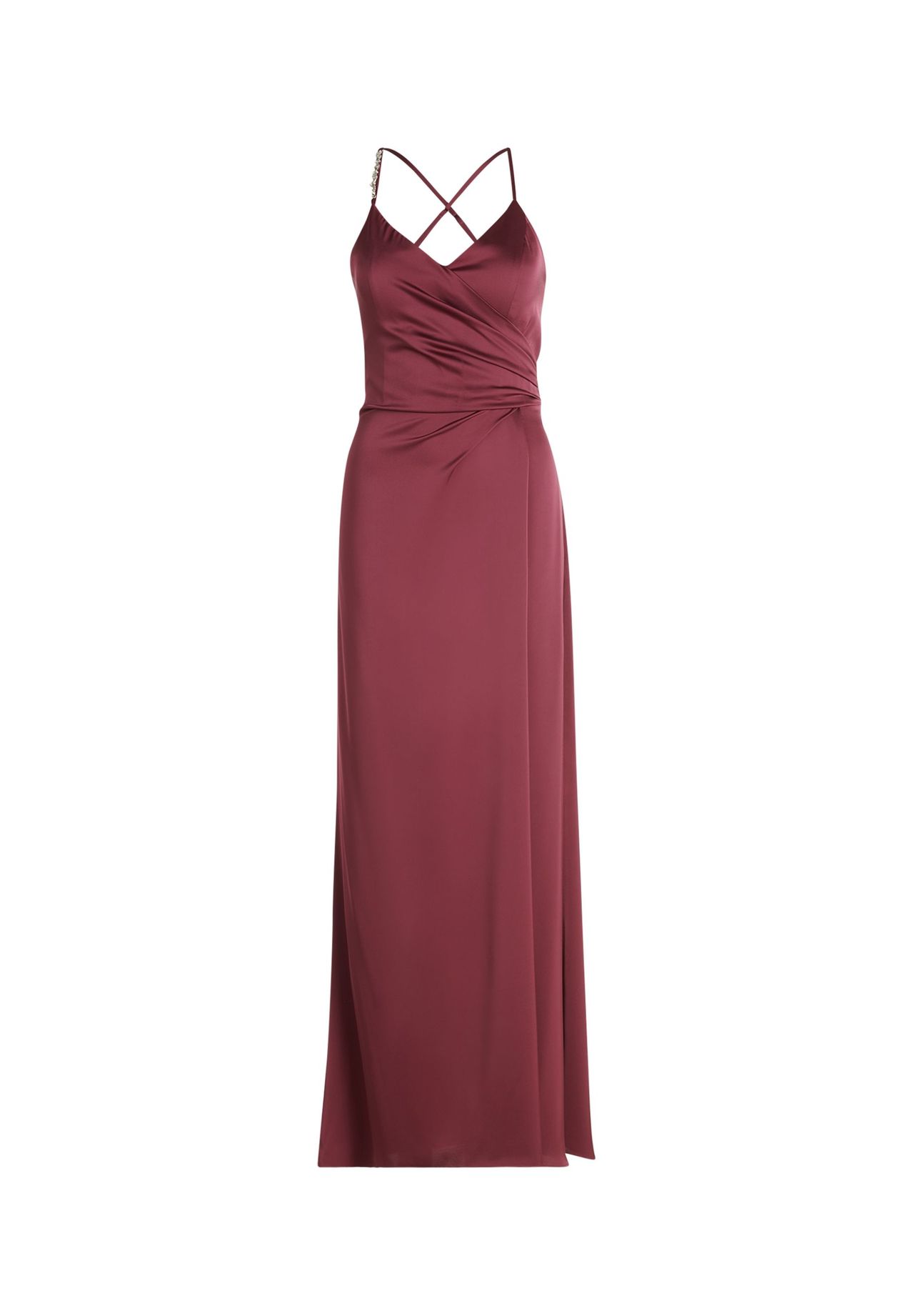 Vera Mont Abendkleid mit Schmucksteinen, für Damen, rot, 42