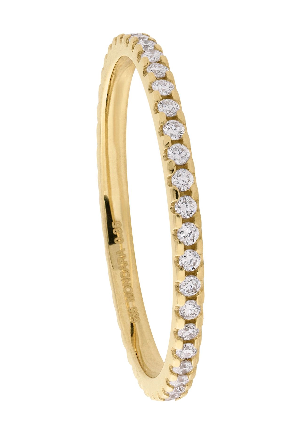 MONCARA Damen Ring, 585er Gold mit 41 Diamanten, zus. ca. 0,35 Karat, GOLD