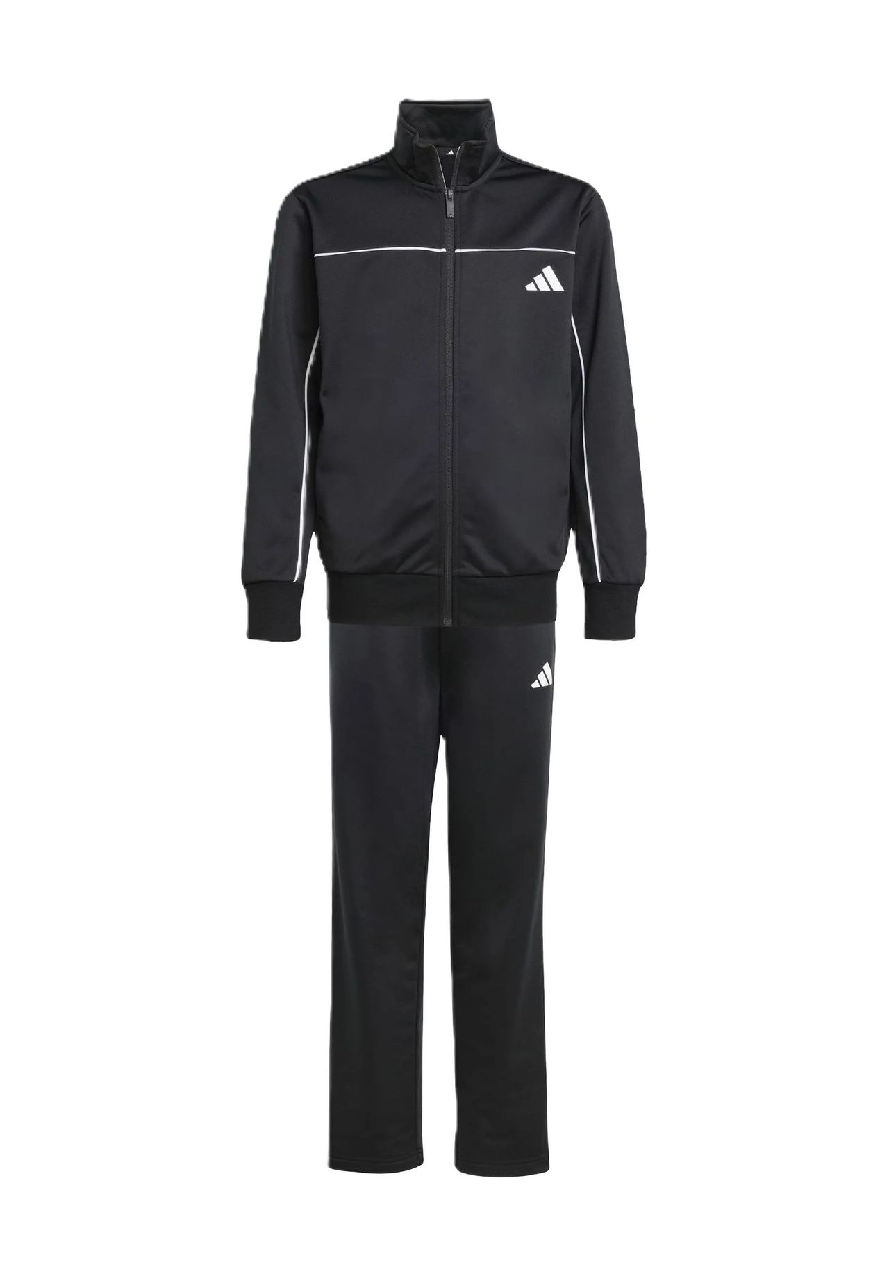 adidas Trainingsanzug, Stehkragen, für Kinder, schwarz, 140