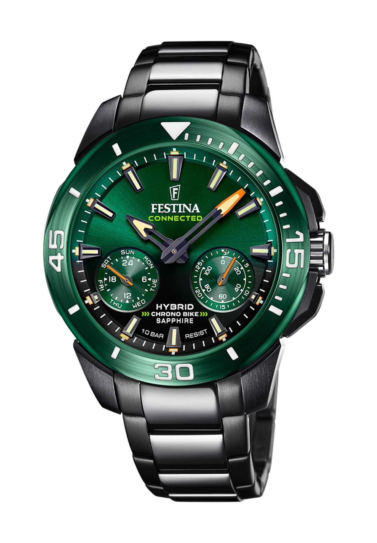 FESTINA Herren Hybrid-Smartwatch 'F20646/1', GRÜN