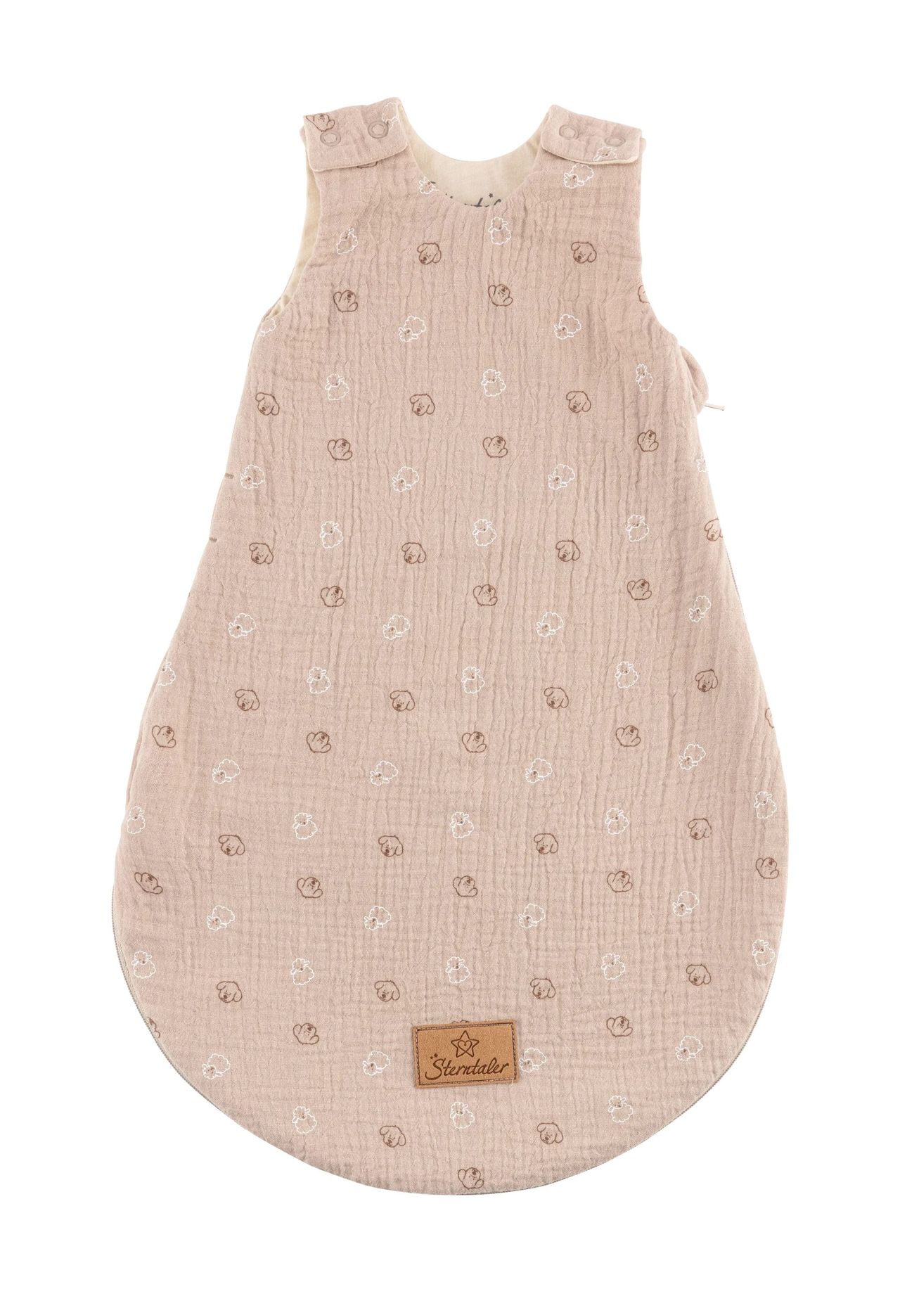 Sterntaler® Schlafsack 'Bauernhof', Musselin, ärmellos, für Babys und Kleinkinder, beige, 56