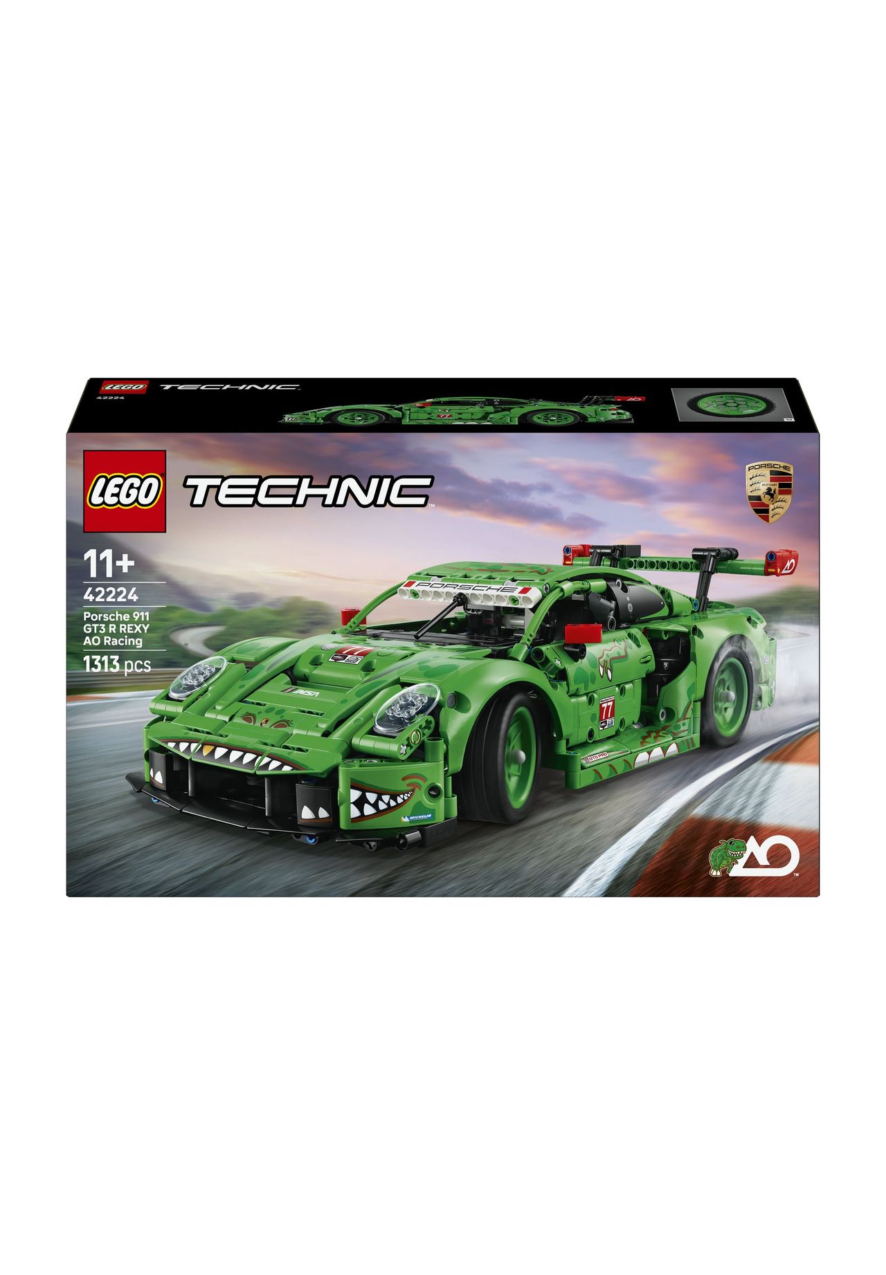LEGO® Technic - 42224 Porsche 911 GT3 R REXY AO Racing Rennwagen, 152 MEHRFARBIG, 99
