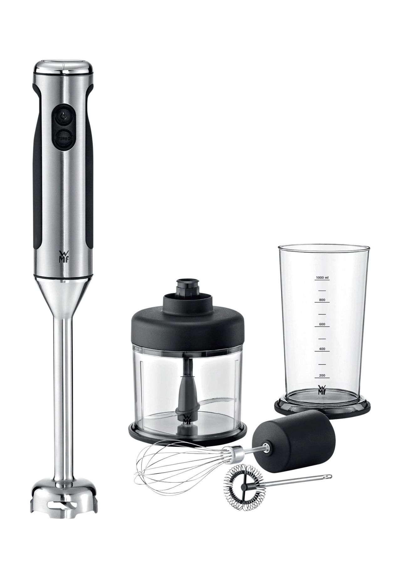 WMF Stabmixer-Set, 5-teilig, silber