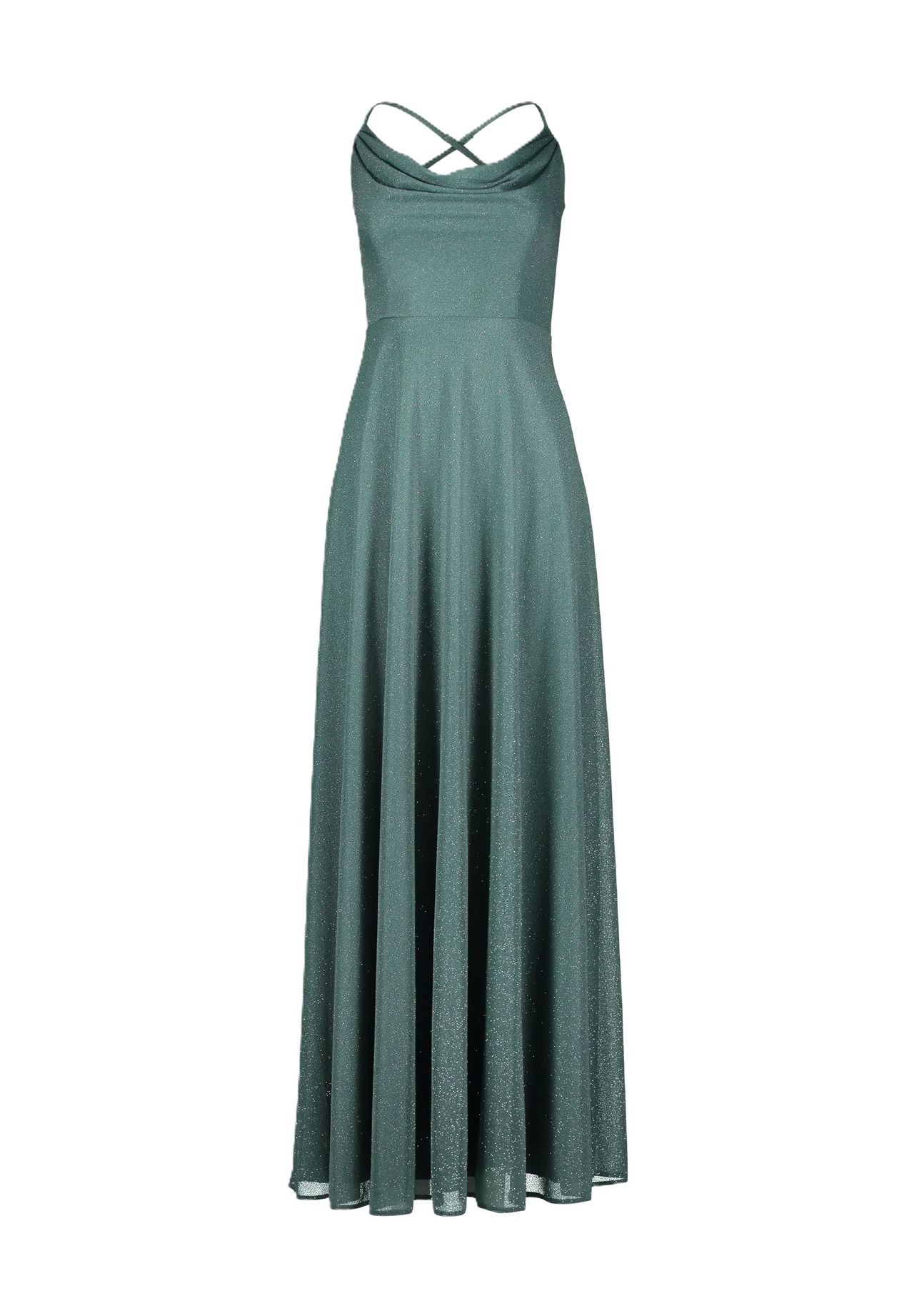 Vera Mont Abendkleid, Wasserfall-Ausschnitt, Reißverschluss, für Damen, grün, 32