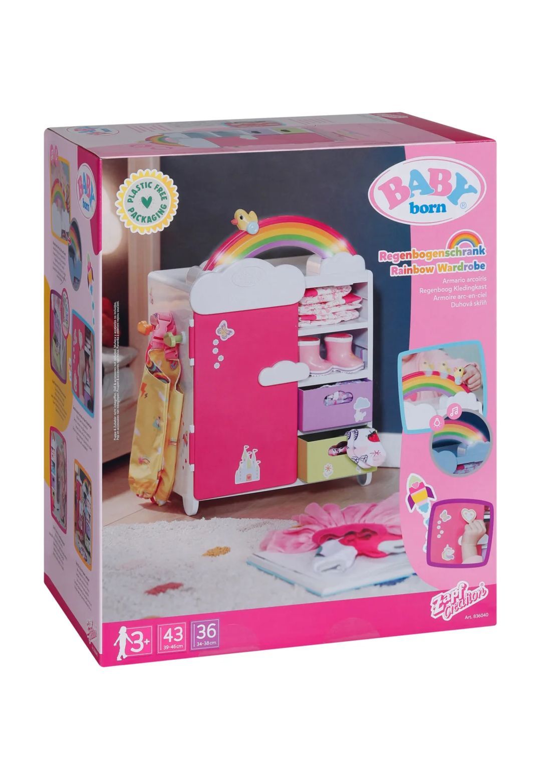 BABY born® Puppenzubehör 'Regenbogen Schrank', mehrfarbig