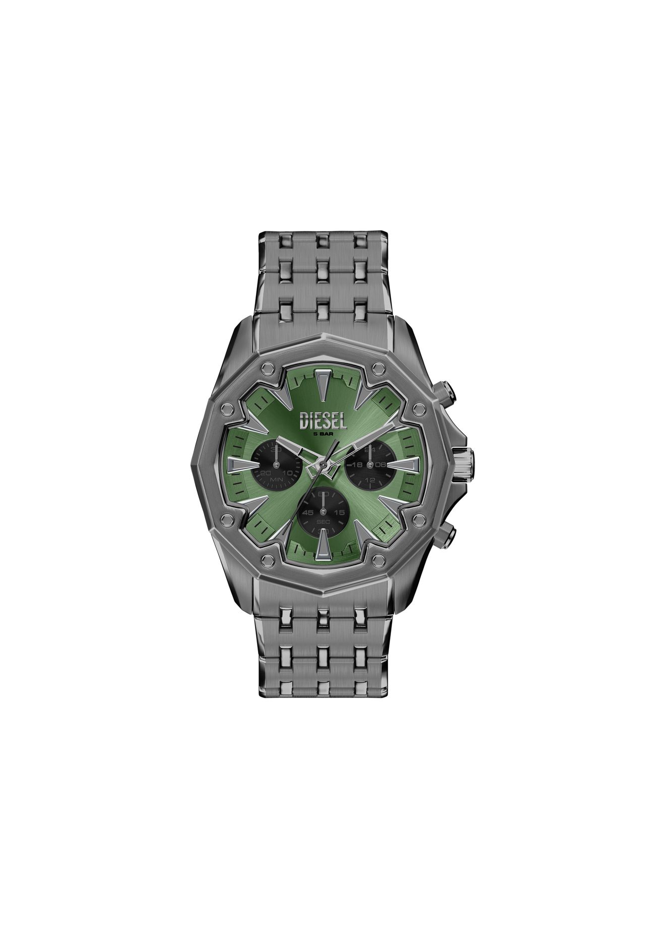 DIESEL® Diesel Herrenuhr Stinger Chronograph, Gunmetal Edelstahl, DZ4711, Anthrazit, 99