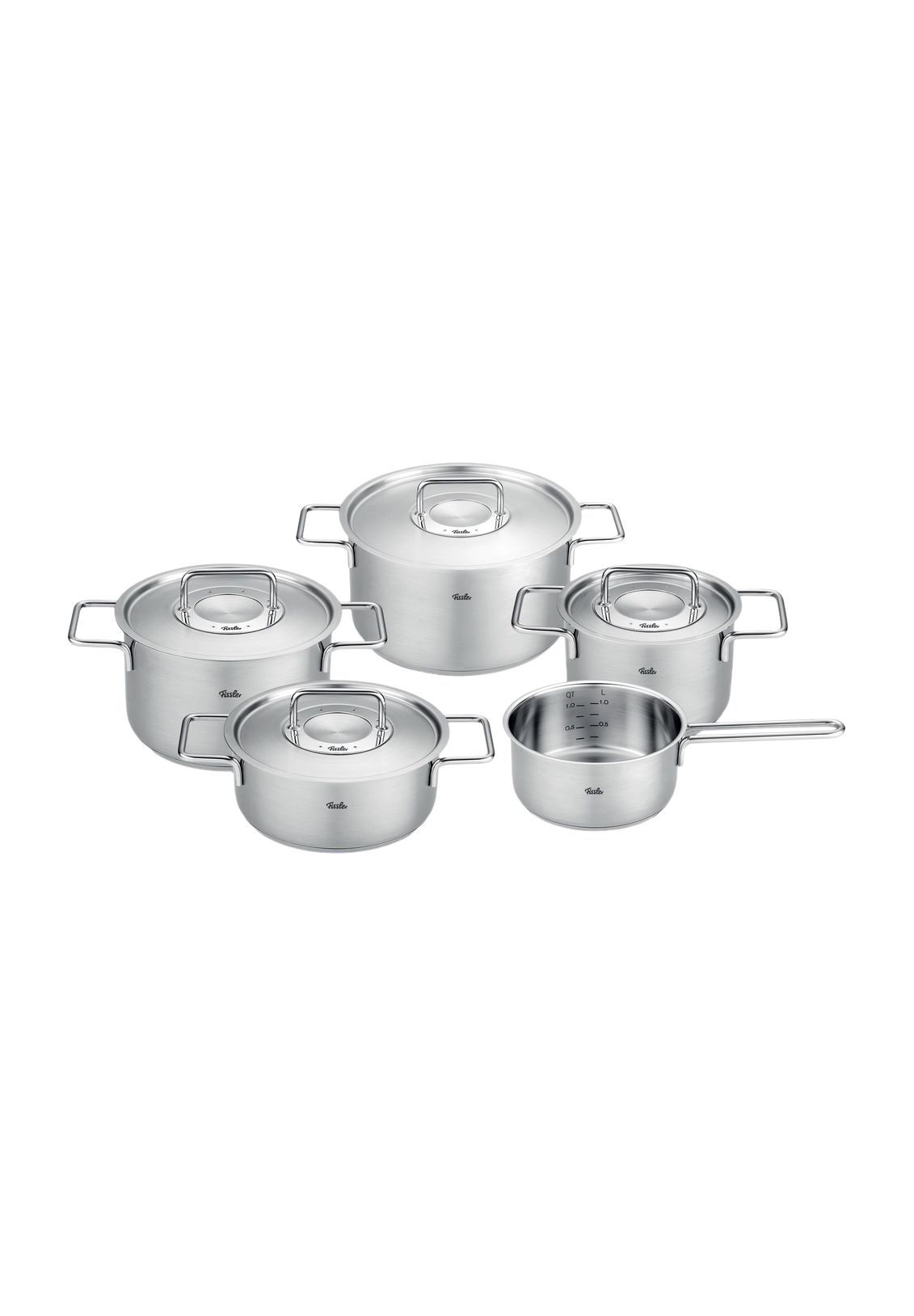 Fissler Topfset, 5-teilig, silber, 99