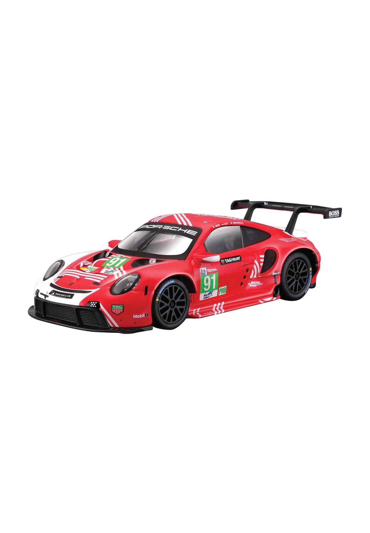 Bburago Modellauto 'Race Porsche 911 RSR L', 1:24, rot