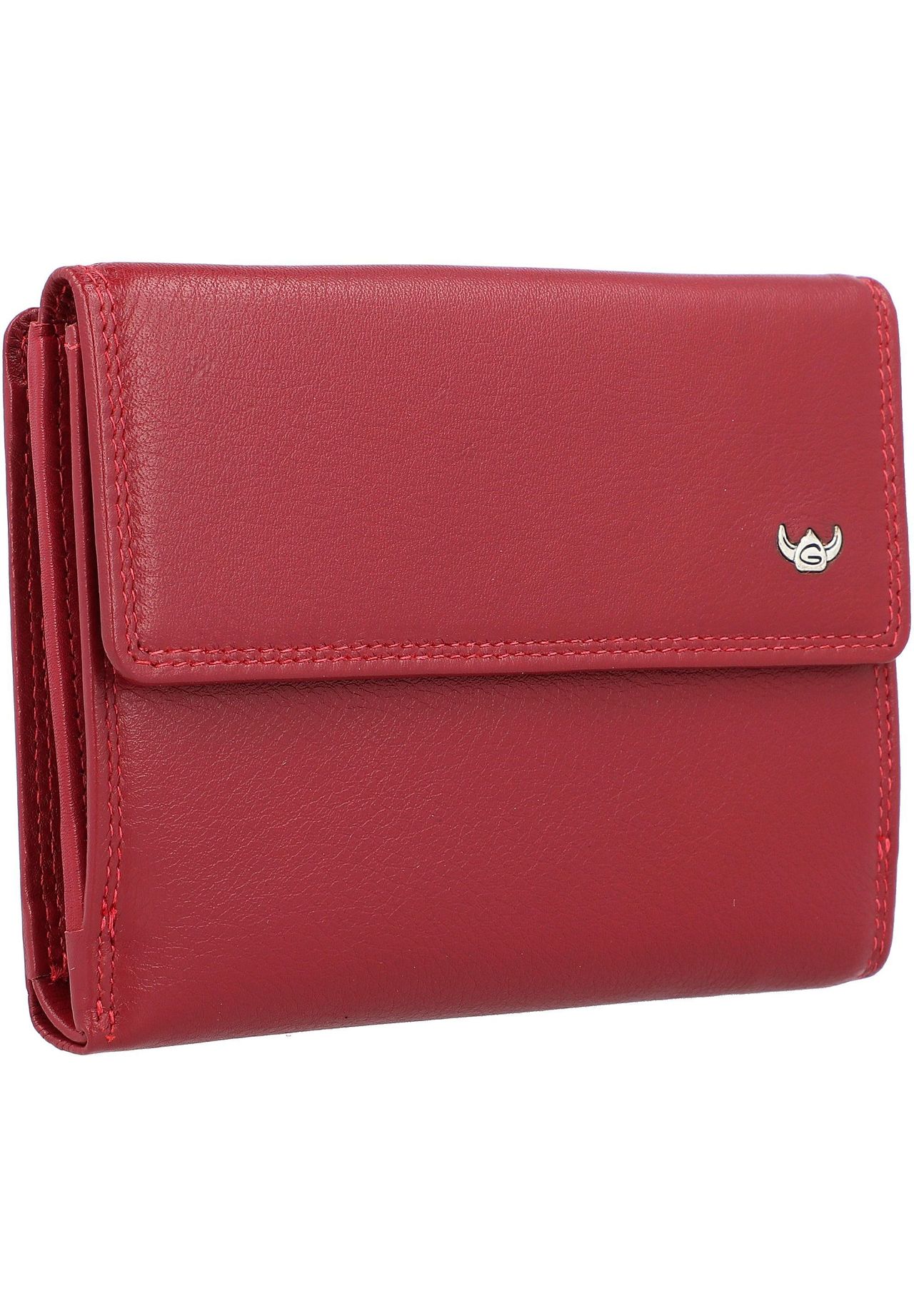 Golden Head® Geldbörse 'Polo', Querformat, RFID-Schutz, Leder, für Damen, rot, 99