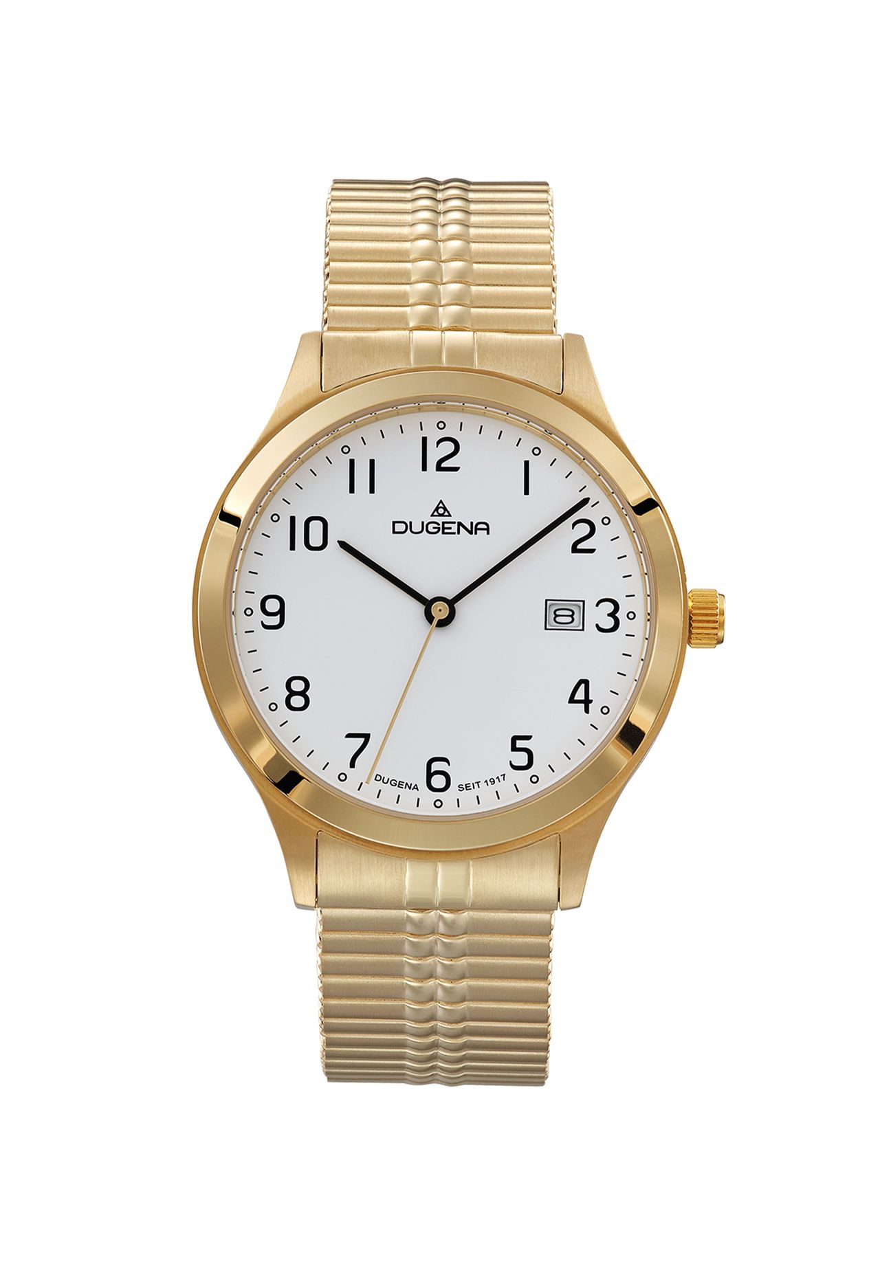 DUGENA Armbanduhr für Herren, gold/weiß, 99