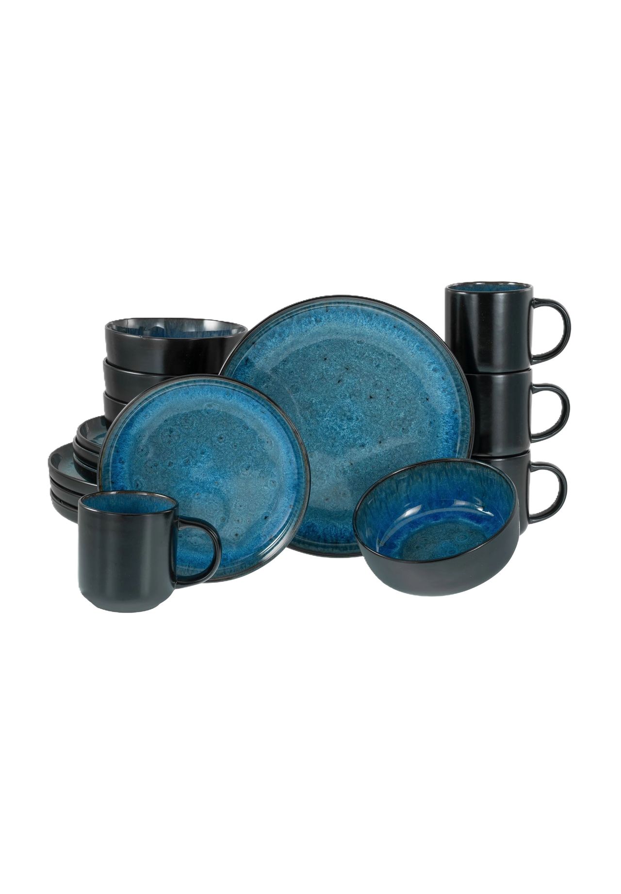 CreaTable Kombiservice, 16-teilig, blau