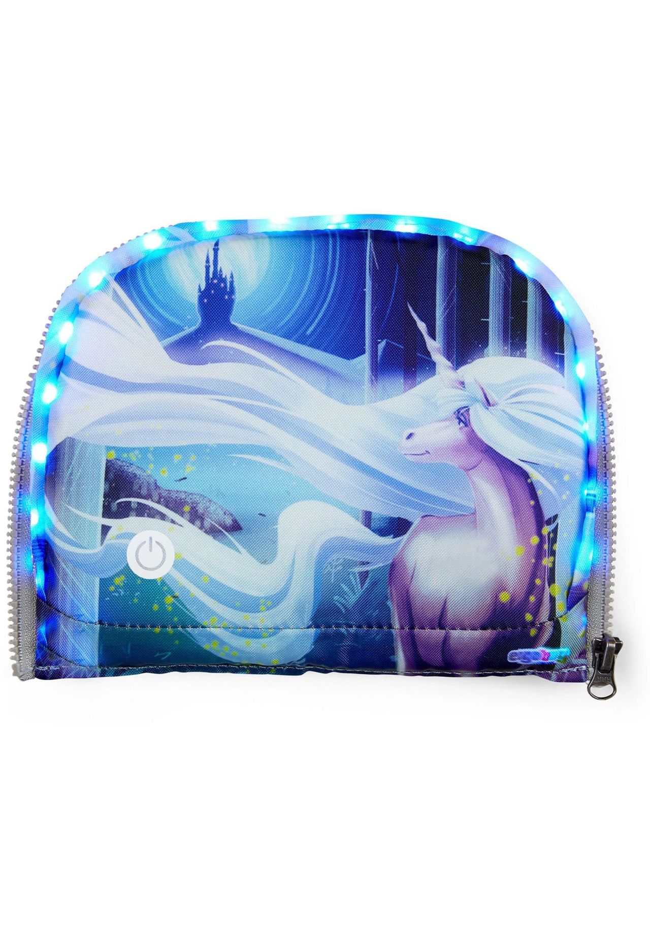 ergobag LED Zippy Fronttasche für Ranzen, blau, 99