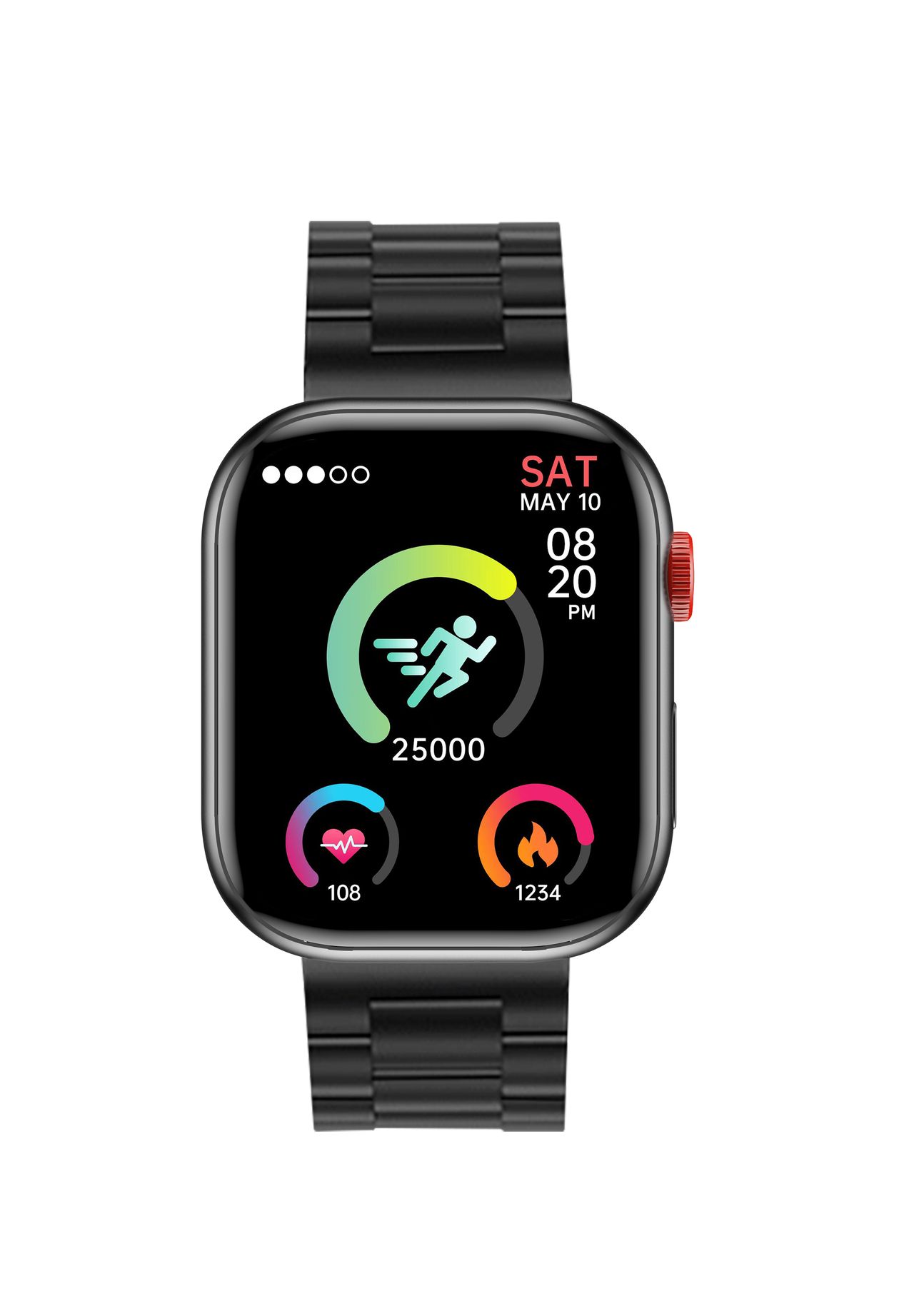 Atlanta Smartwatch-Set '9739/7', Touchscreen-Smartwatch, Wechselarmband, SCHWARZ