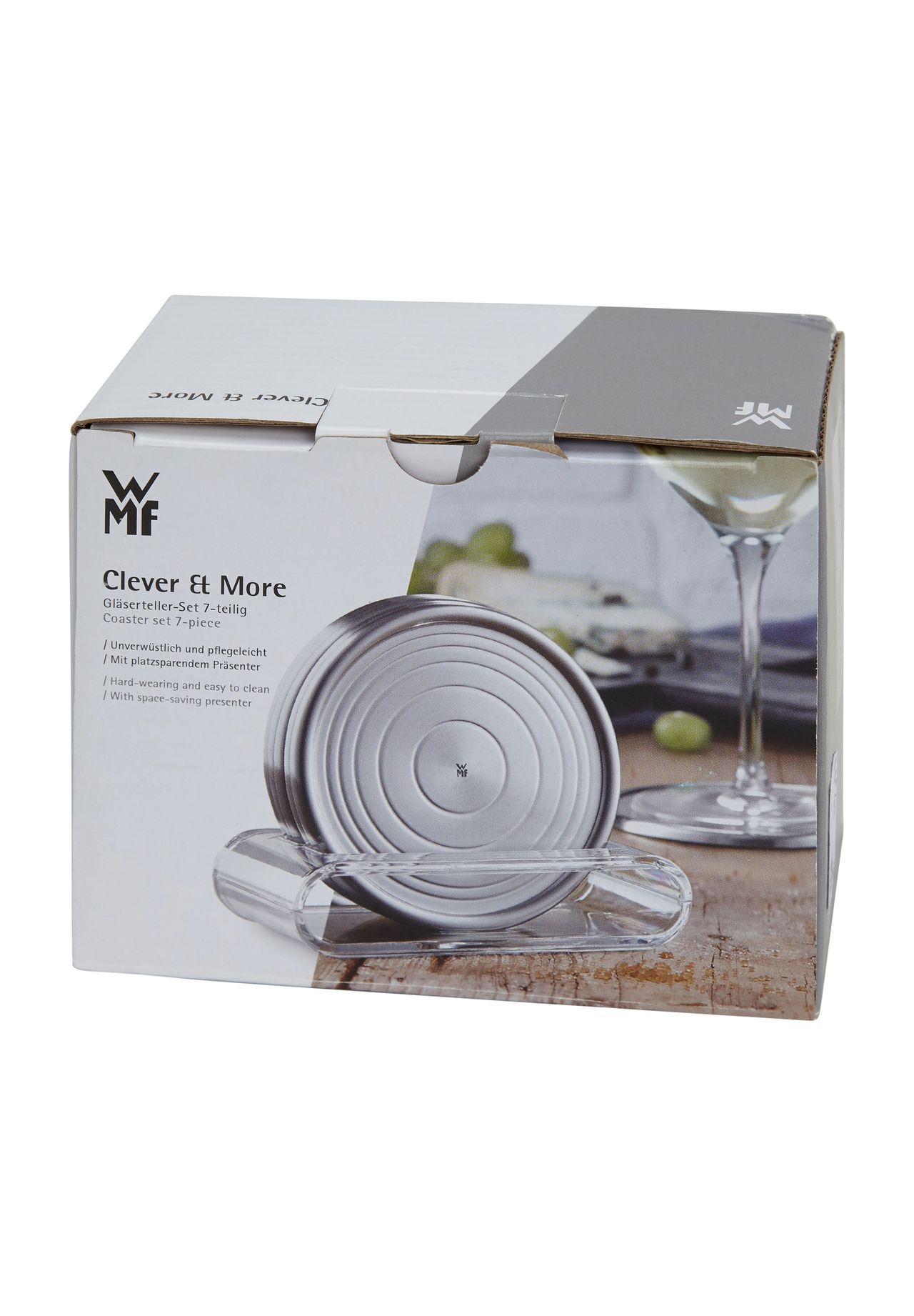WMF Untersetzer-Set 'Clever & More', 6 Stück, silber