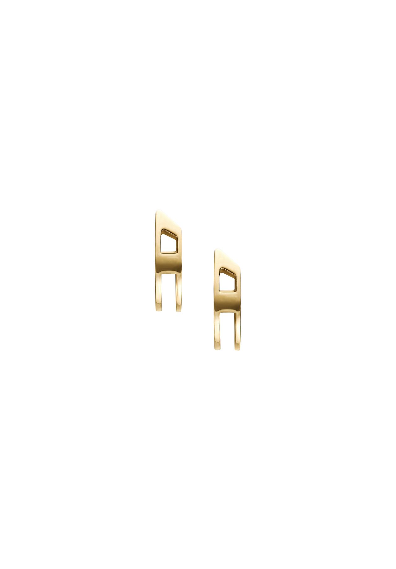 DIESEL® Diesel Unisex-Creolen-Ohrringe aus goldfarbenem Edelstahl, DX1671710, Gold, 3