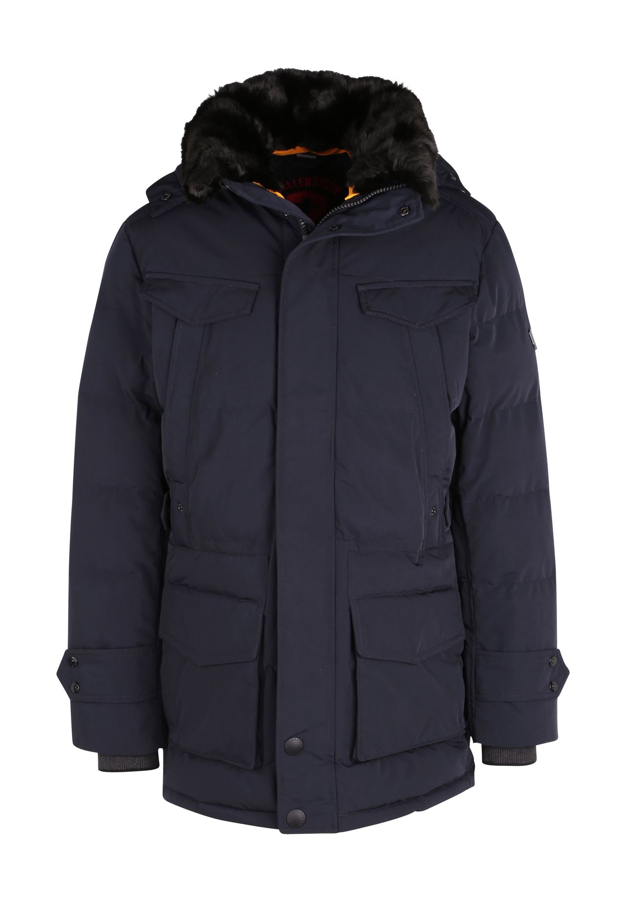 WELLENSTEYN Funktionsjacke 'Seamaster', Teddyfell-Besatz, abnehmbare Kapuze, für Herren, blau, M