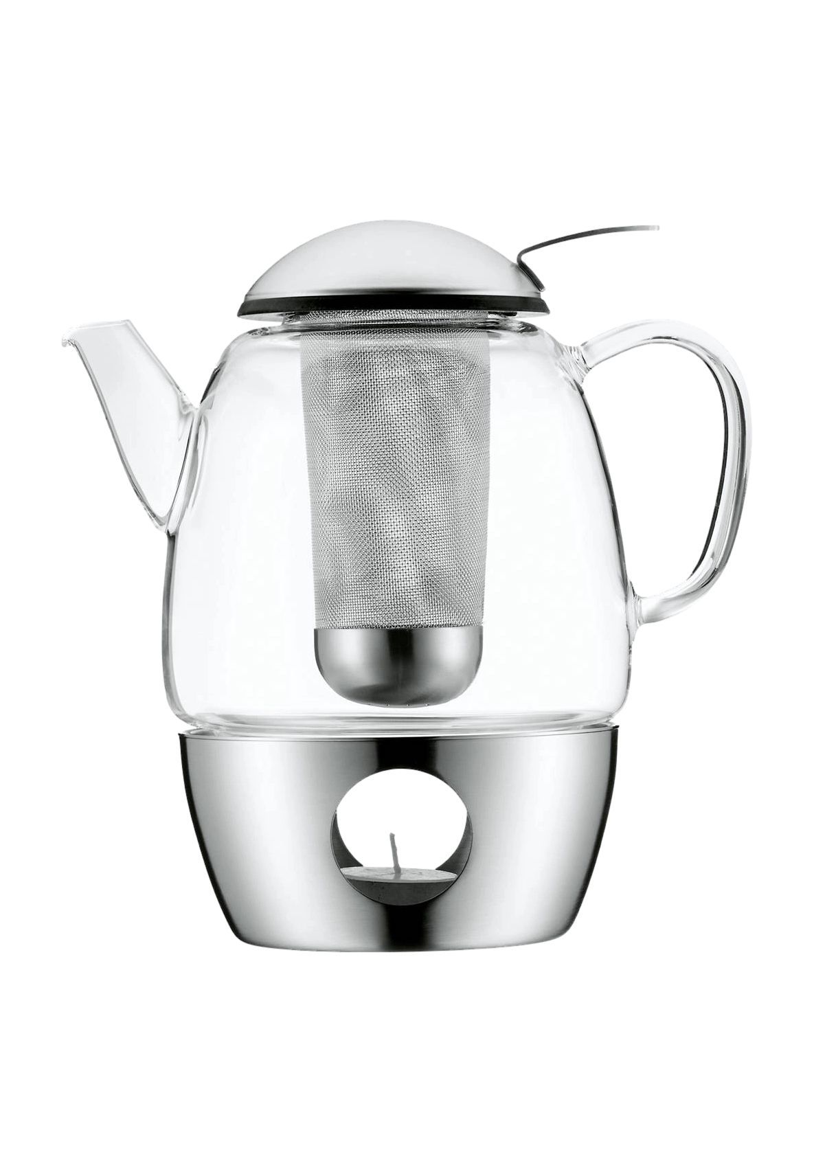 WMF Tee-Set, 3-teilig, 1 Liter, silber|transparent