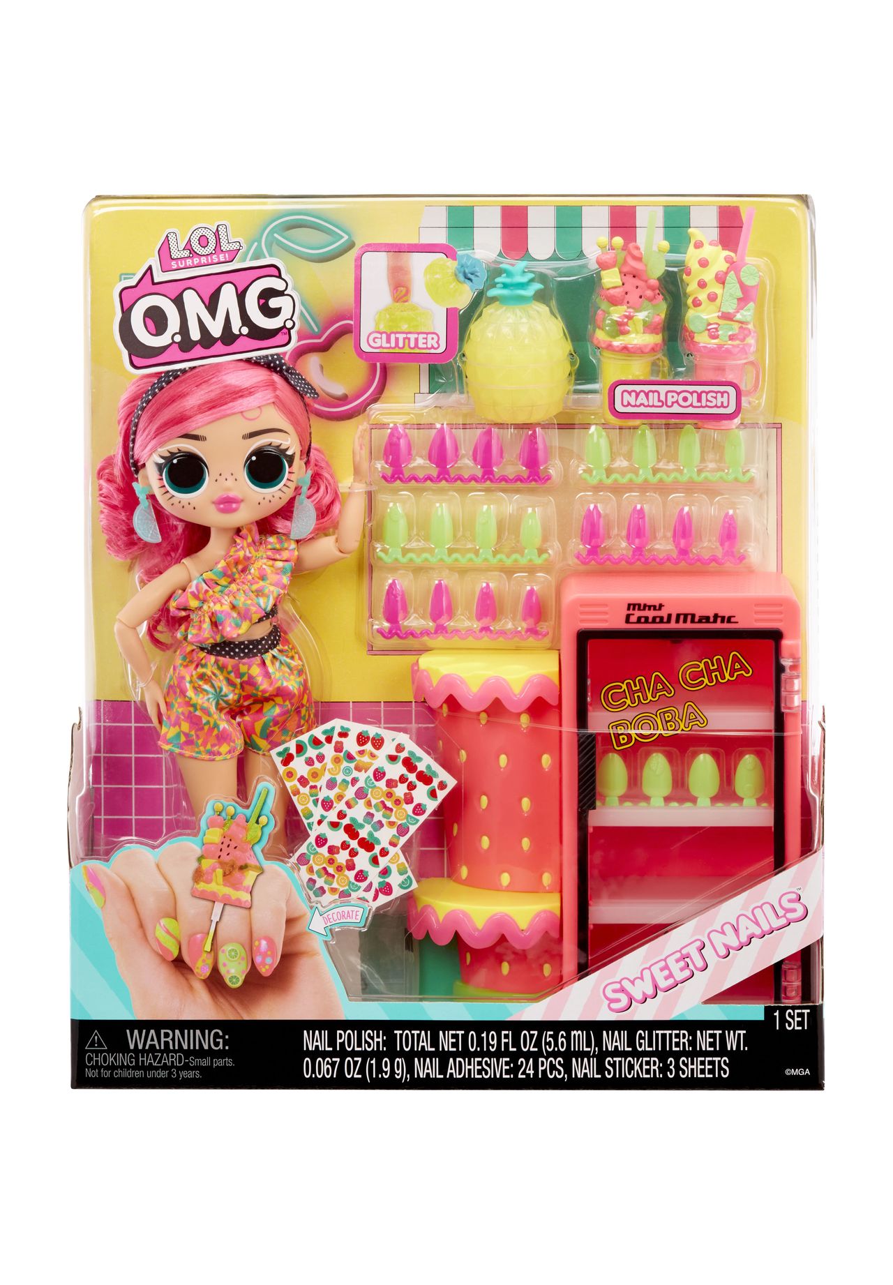 L.O.L. SURPRISE! O.M.G. Puppen-Set 'Sweet Nails', mehrfarbig