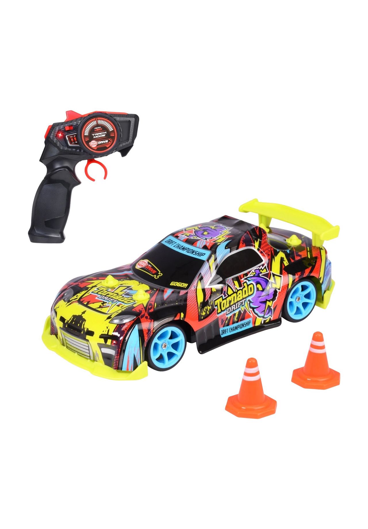DICKIE TOYS Ferngesteuertes Fahrzeug 'RC Tornado Drift', RTR, mehrfarbig, 99
