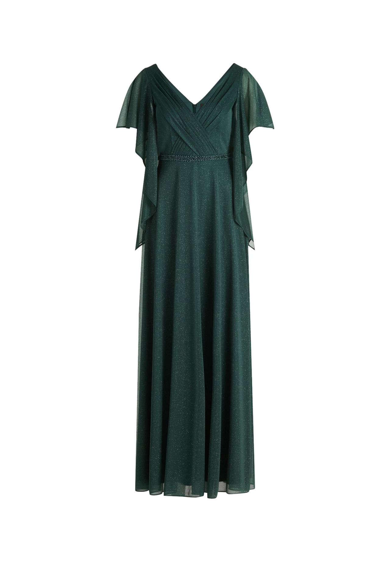 Vera Mont Abendkleid im Glitzer-Look, grün, 38