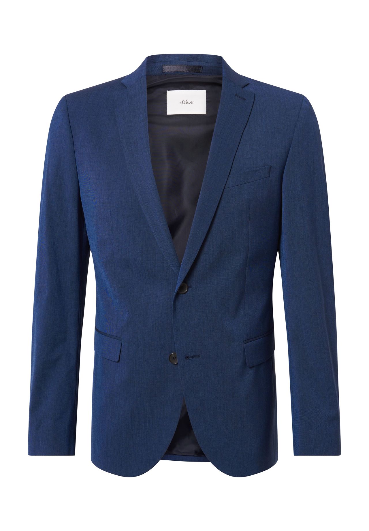 s.Oliver BLACK LABEL Sakko, Slim Fit, Reverskragen, für Herren, blau, 46