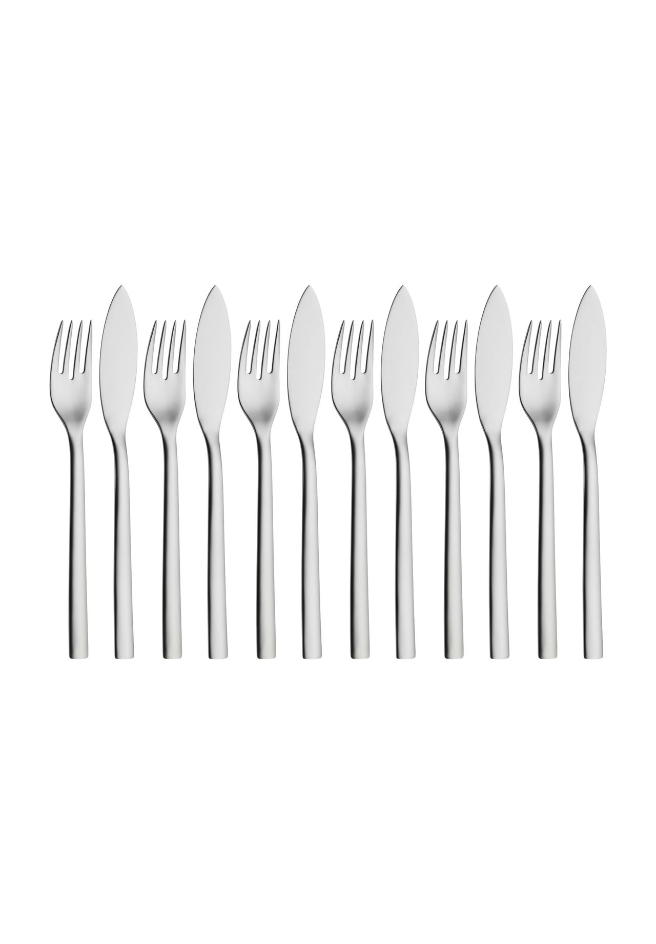 WMF Fischbesteck, 6 Personen, 12-teilig, silber