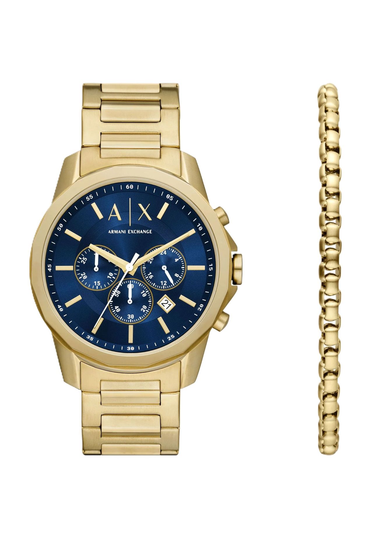 ARMANI EXCHANGE Herren Uhren-Set „AX7151SET“, BLAU