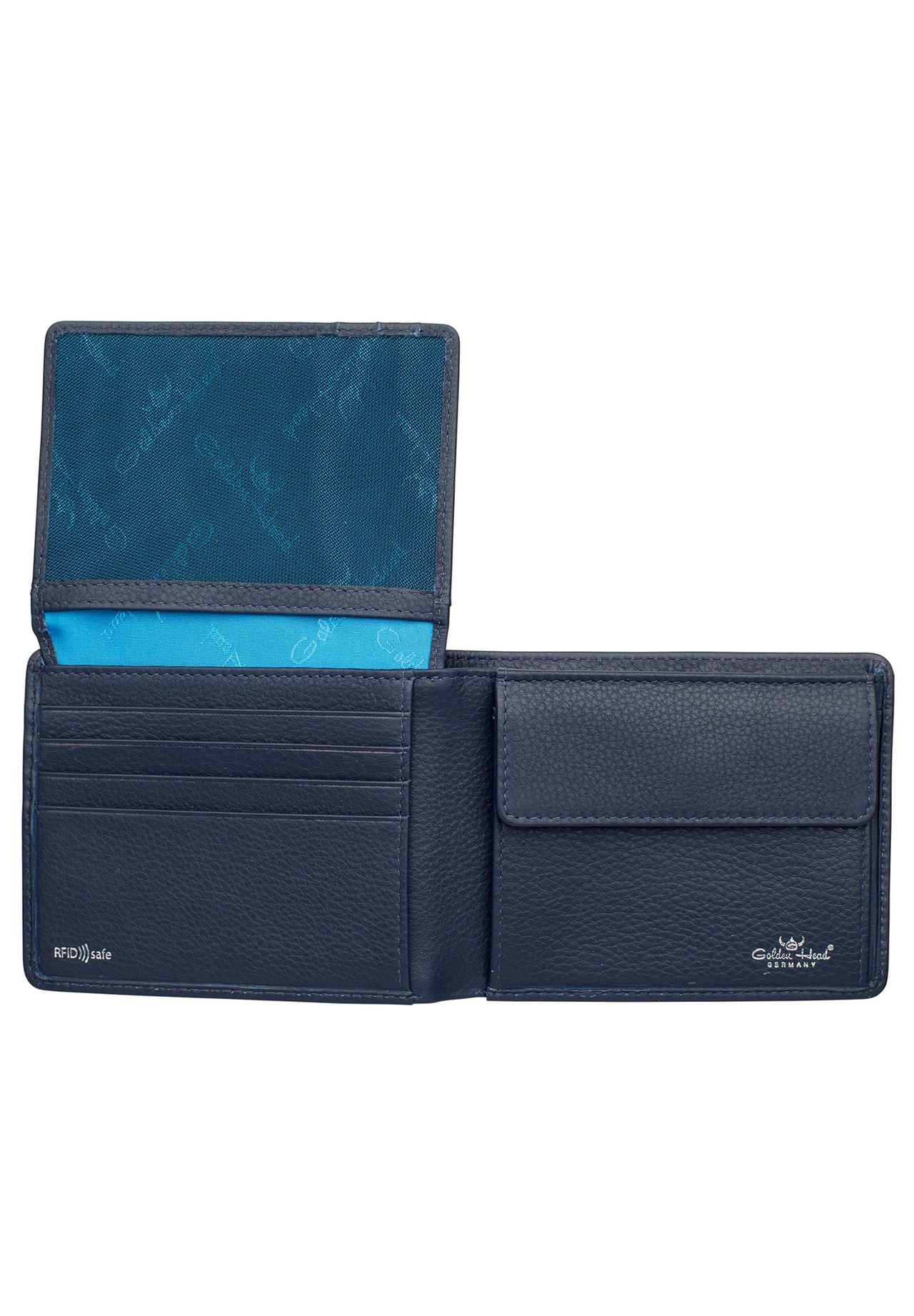 Golden Head® Portemonnaie, Leder, für Herren, blau, 99