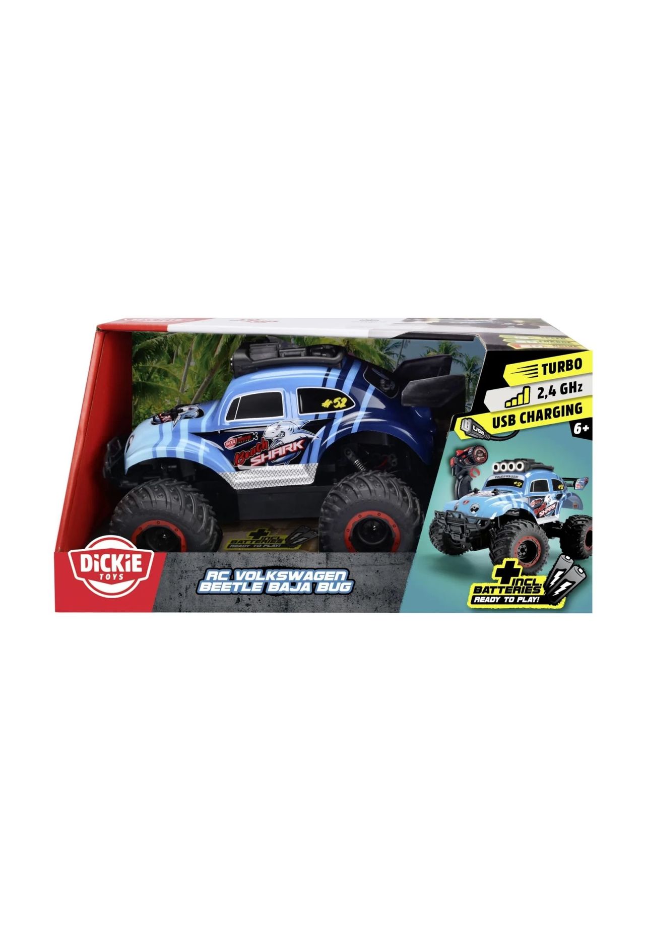 DICKIE TOYS Ferngesteuertes Auto RC Volkswagen Beetle Baja Bug, blau